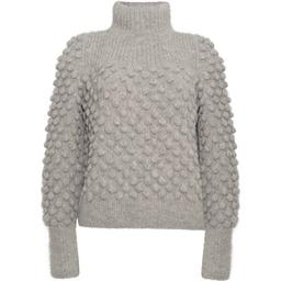 Women's Luna Sweater, Pale Grey Melange - Eleven Six Sweaters