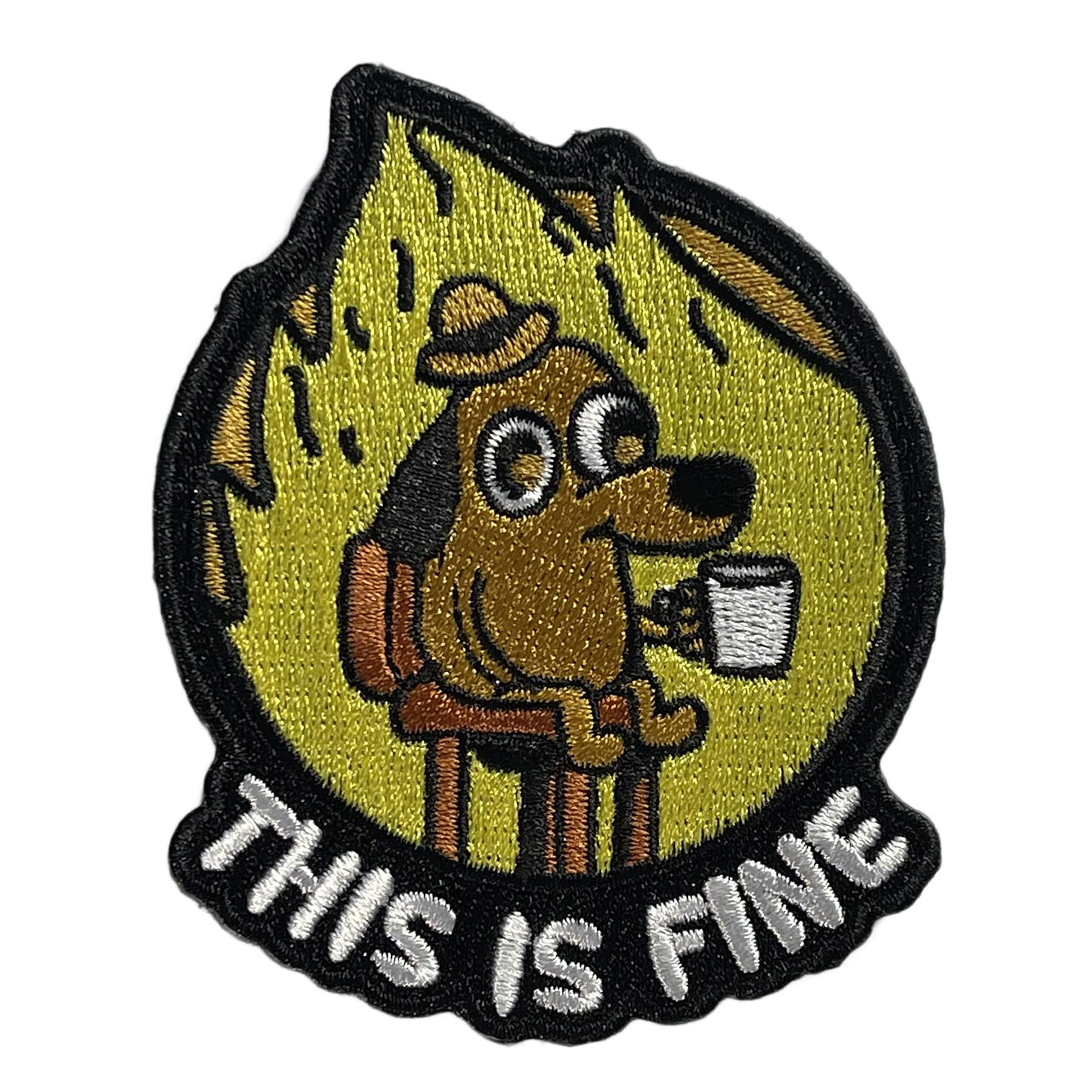 This is Fine Morale Patch, Meme Patch, Morale Patch, Patches for Backpacks, Military Patch, Hook and Loop, Tactical Backpack, Murph, Veteran Owned