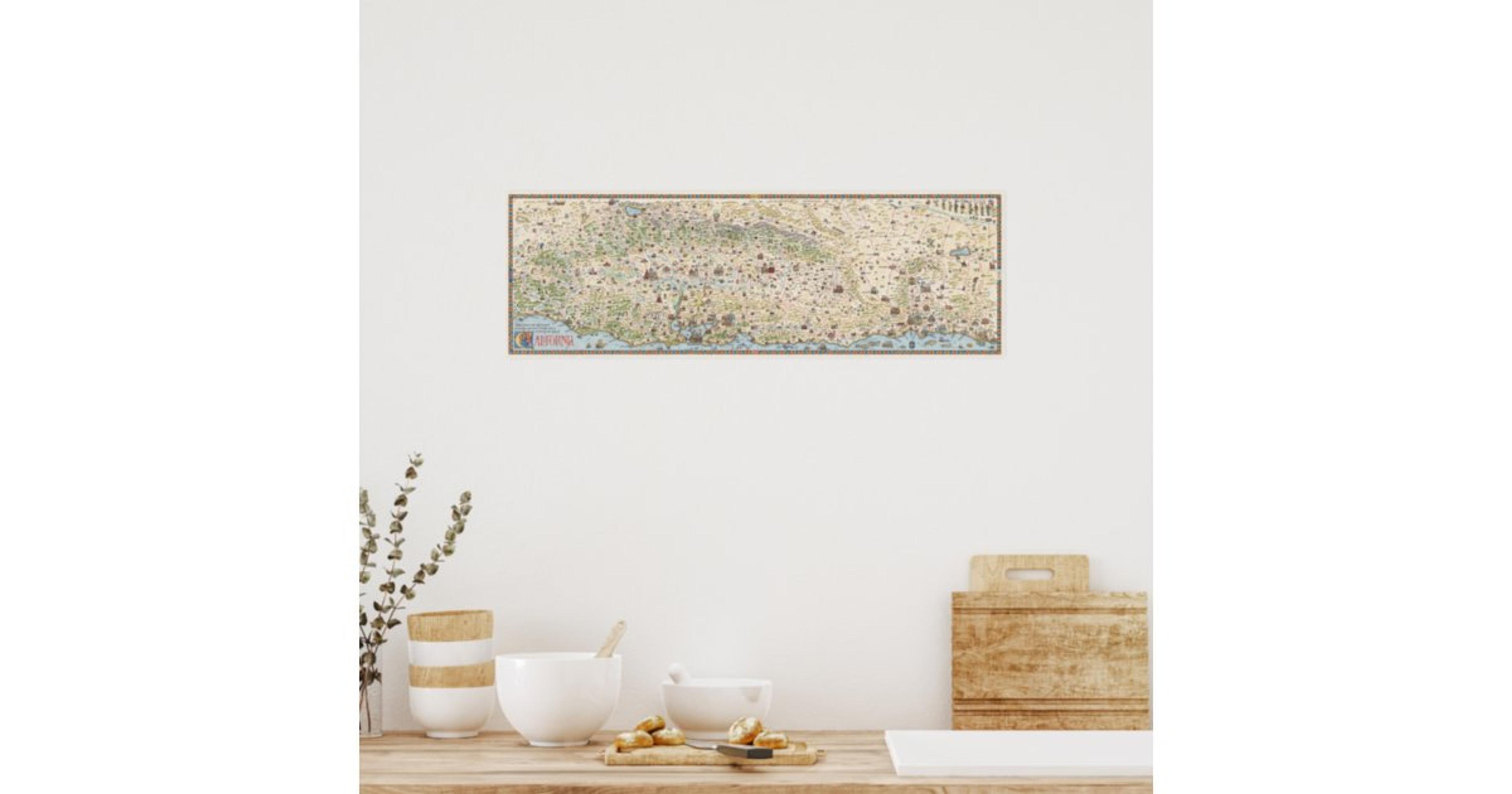 Medieval California Map Poster | Zazzle