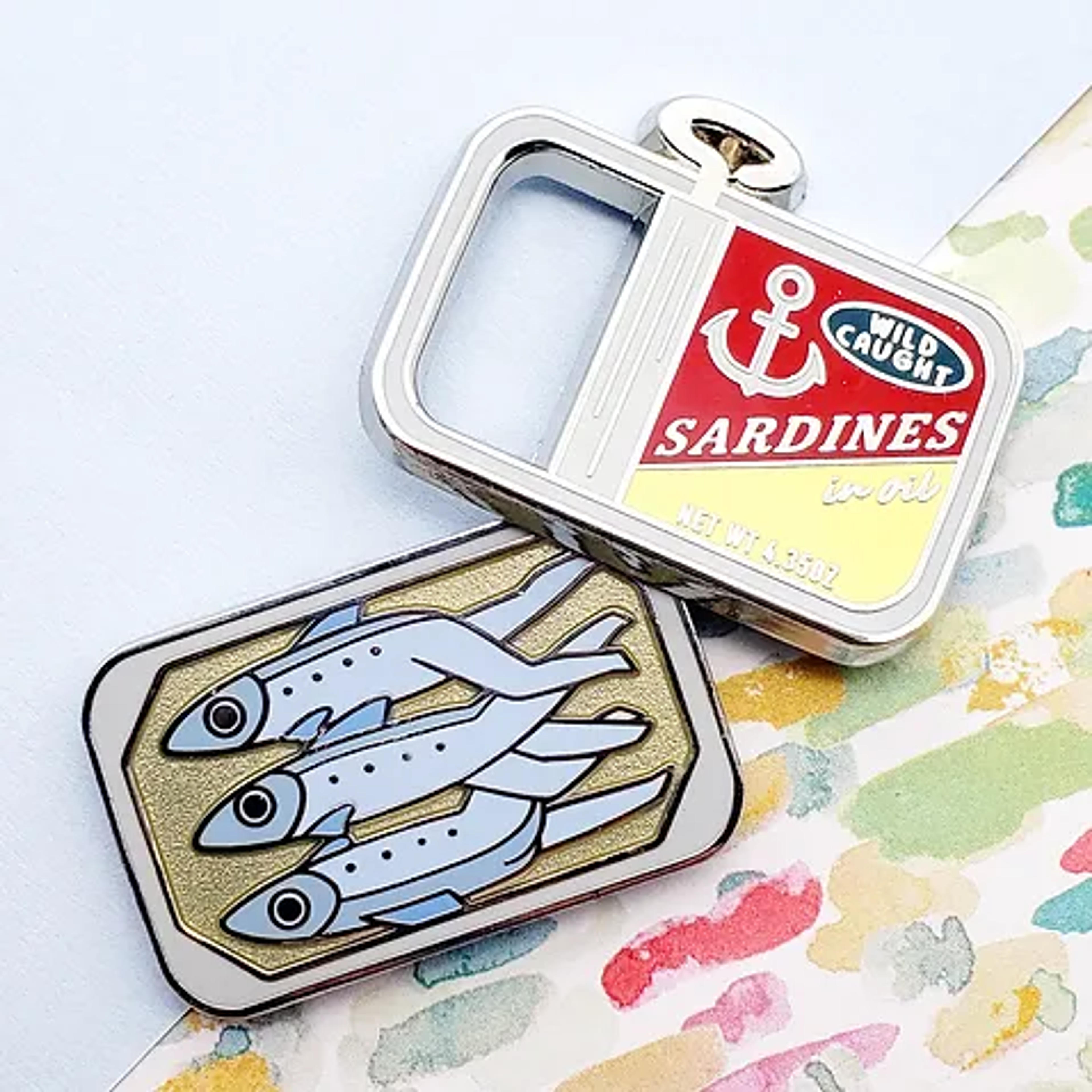B-GRADE Tightly Packed Sardines Enamel Pin | Toku Arts