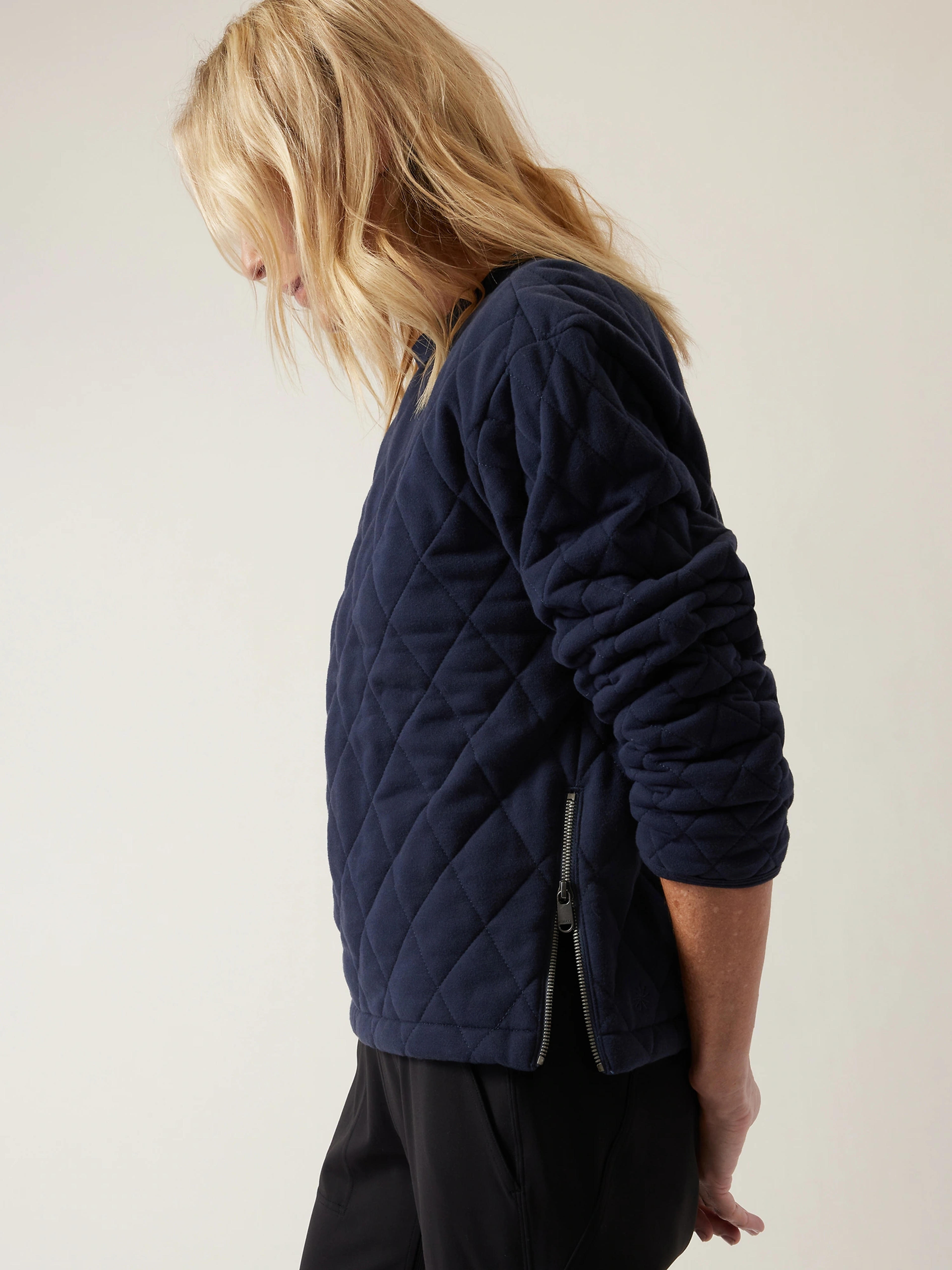 Retroplush Quilted Crewneck Sweatshirt | Athleta