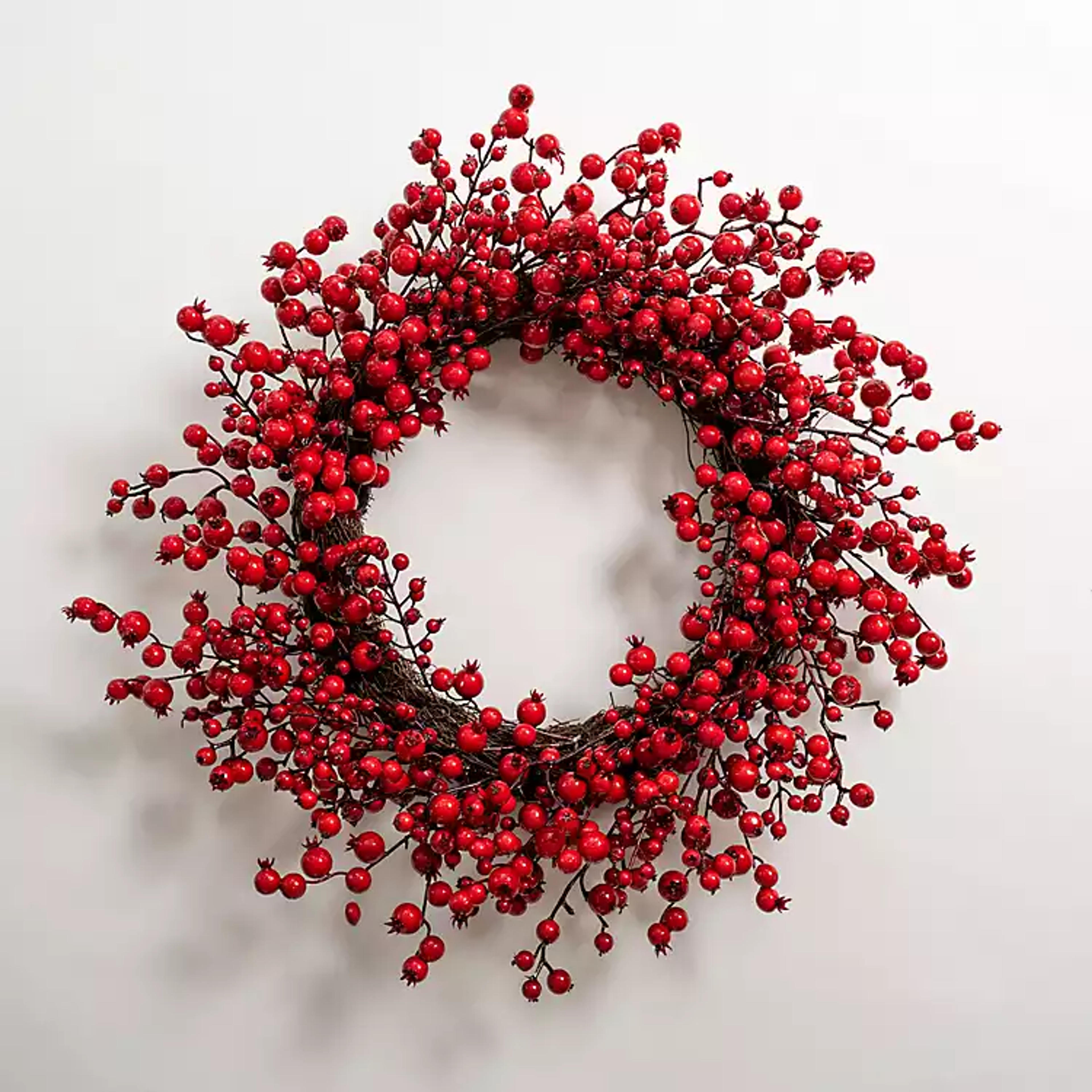 Classic Red Berry Bunch Wreath | Kirklands Home