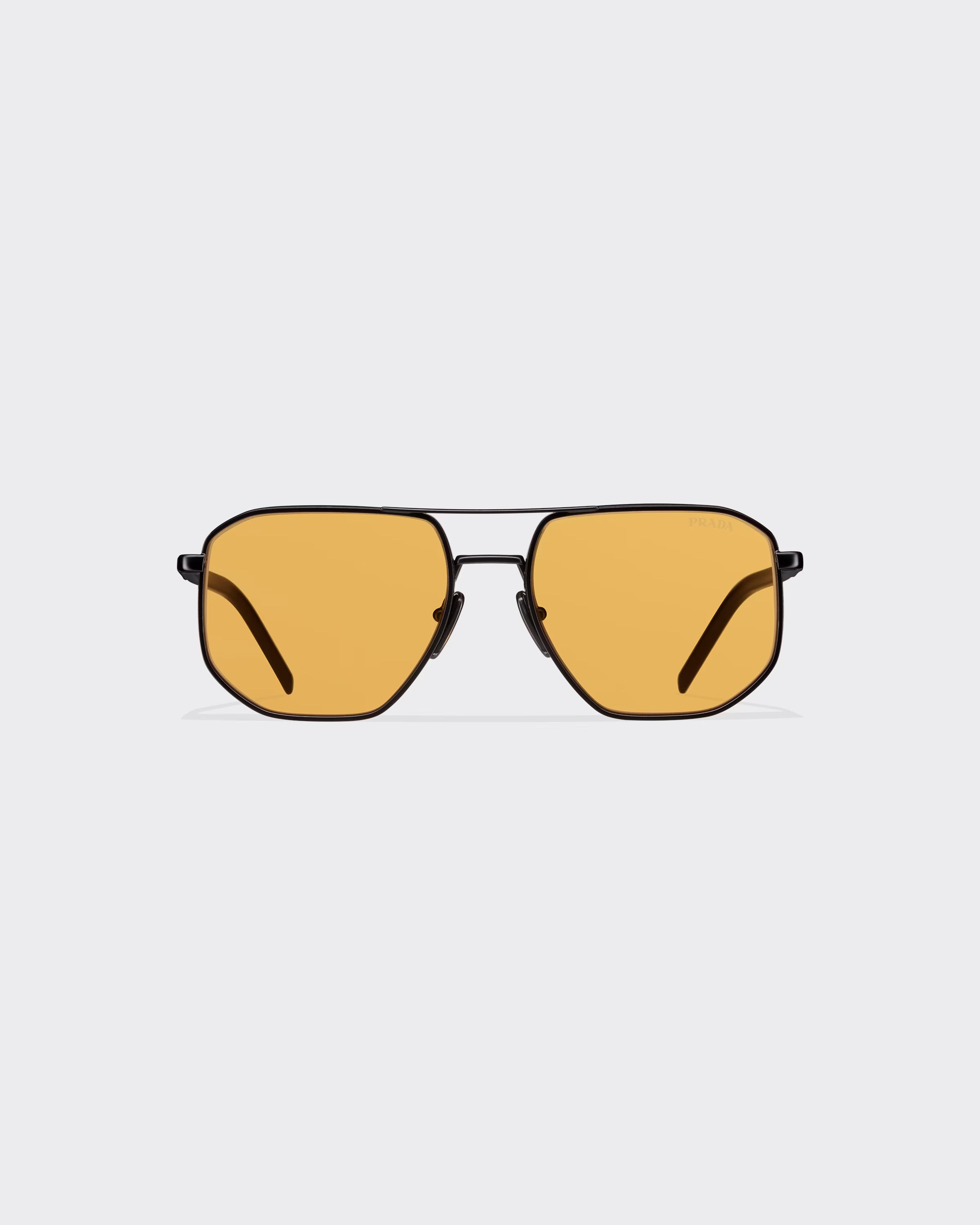 Ochre Lenses Sunglasses With Prada Logo | PRADA