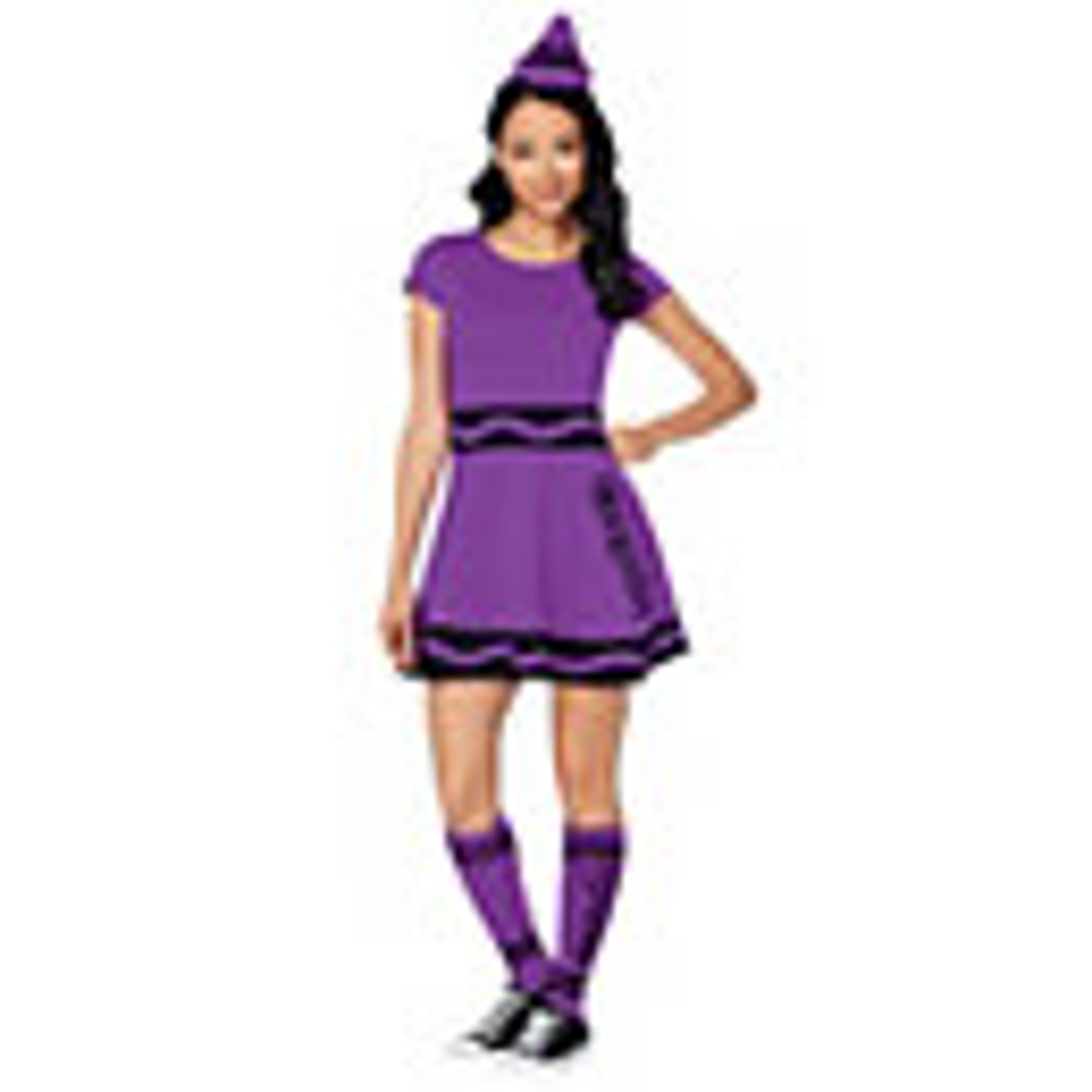 Adult Vivid Violet Crayon Dress Costume - Crayola - Spirithalloween.com