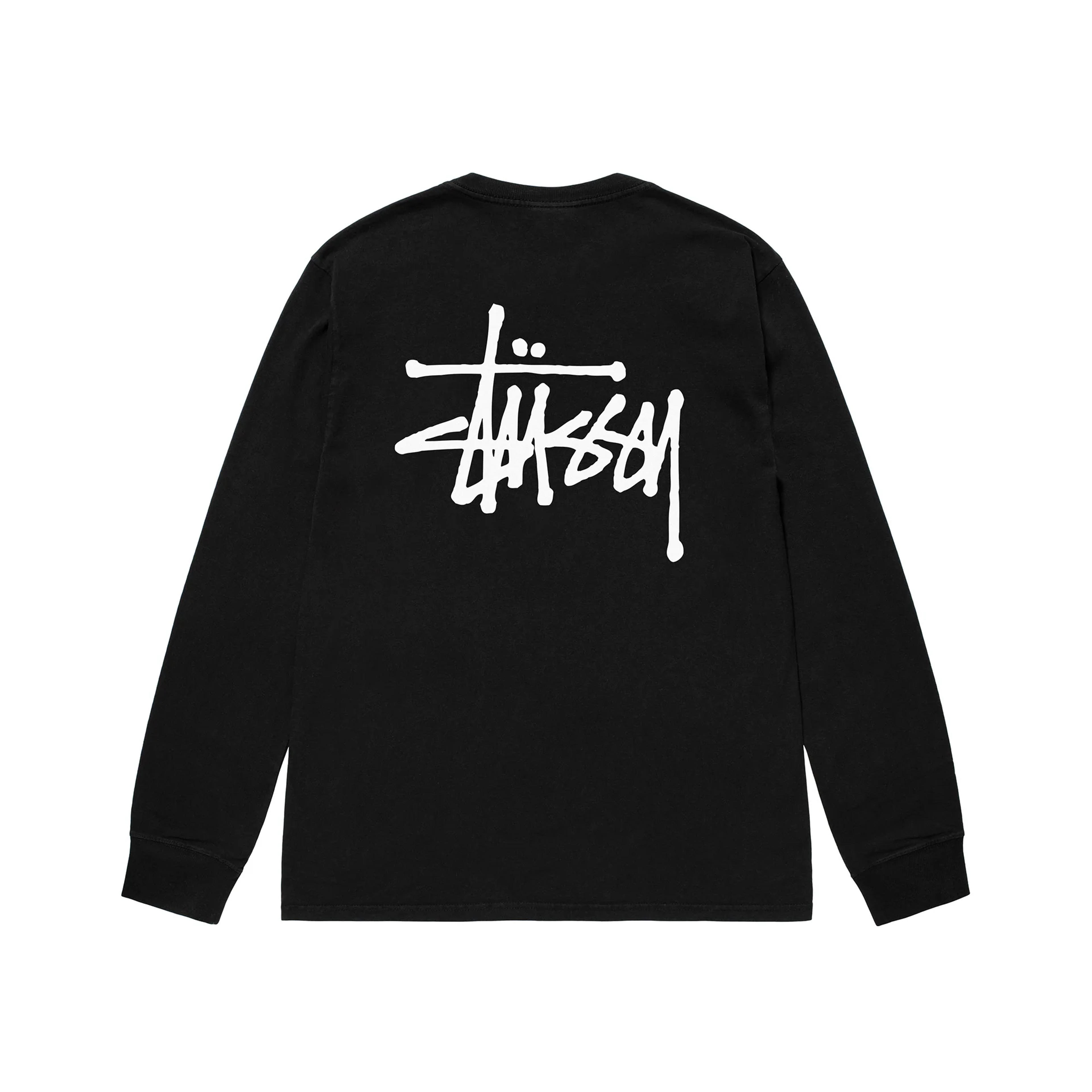 BASIC STÜSSY PIGMENT DYED LS TEE - Black / L