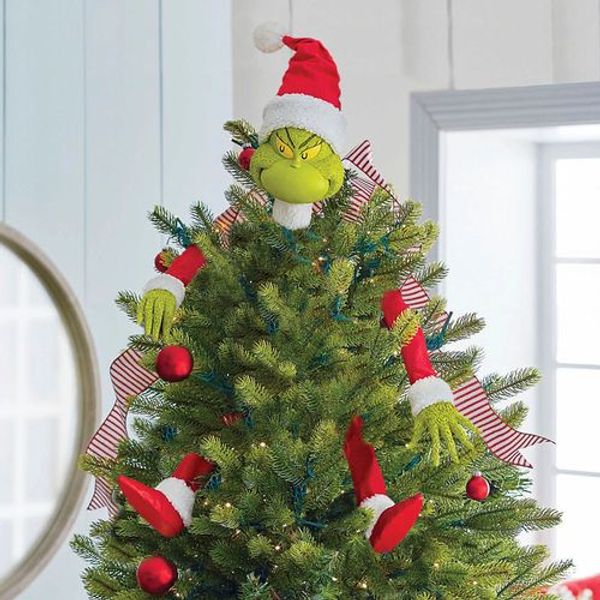 Christmas Grinch Decorations Kits Christmas Tree Topper Party Ornament