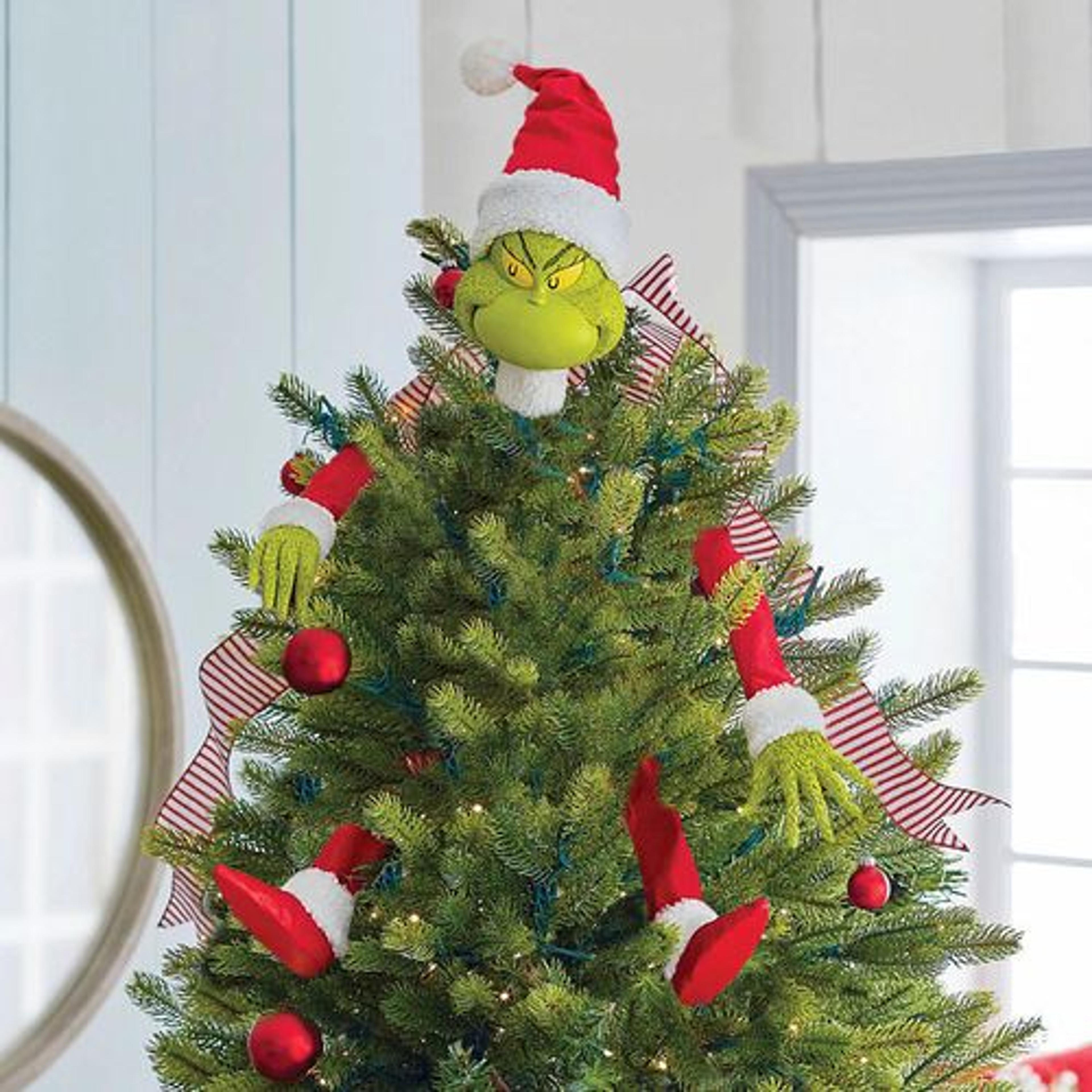 Possible Dreams Decorate Grinch in a Cinch Clothtique Christmas Tree Topper Set