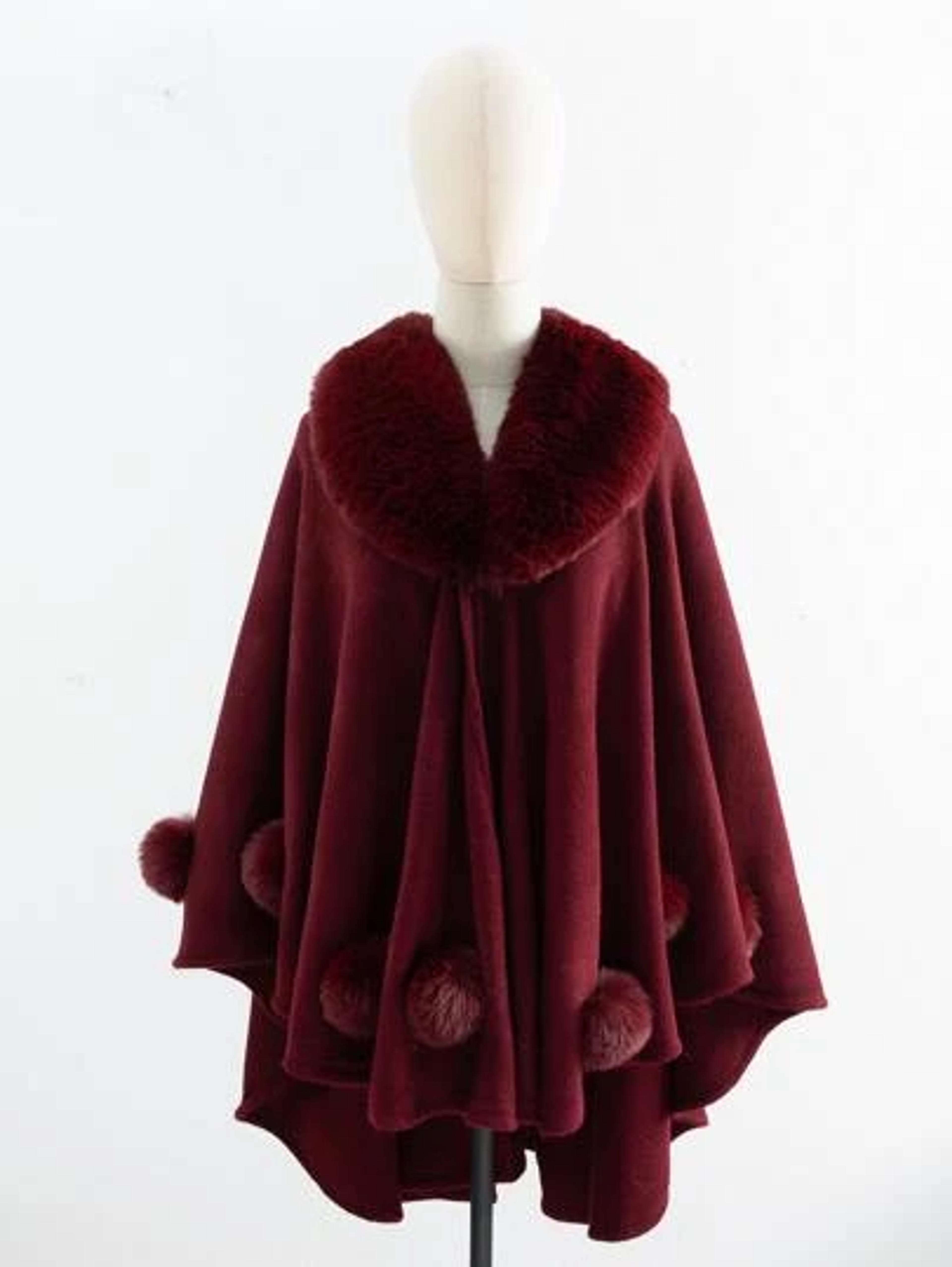 Fuzzy Trim Pom Pom Decor Shawl | SHEIN USA