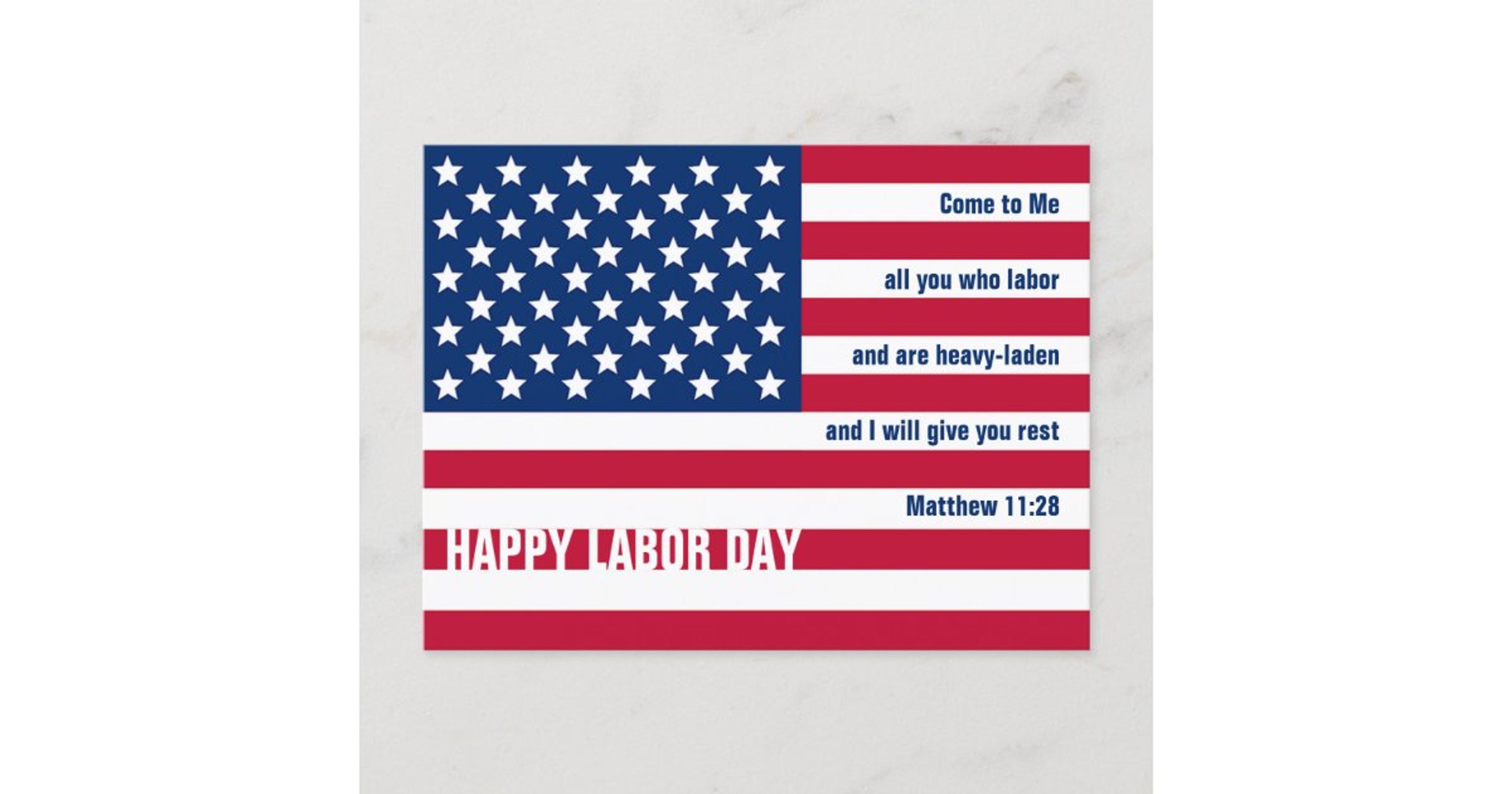 HAPPY LABOR DAY Patriotic Christian USA Holiday Po | Zazzle