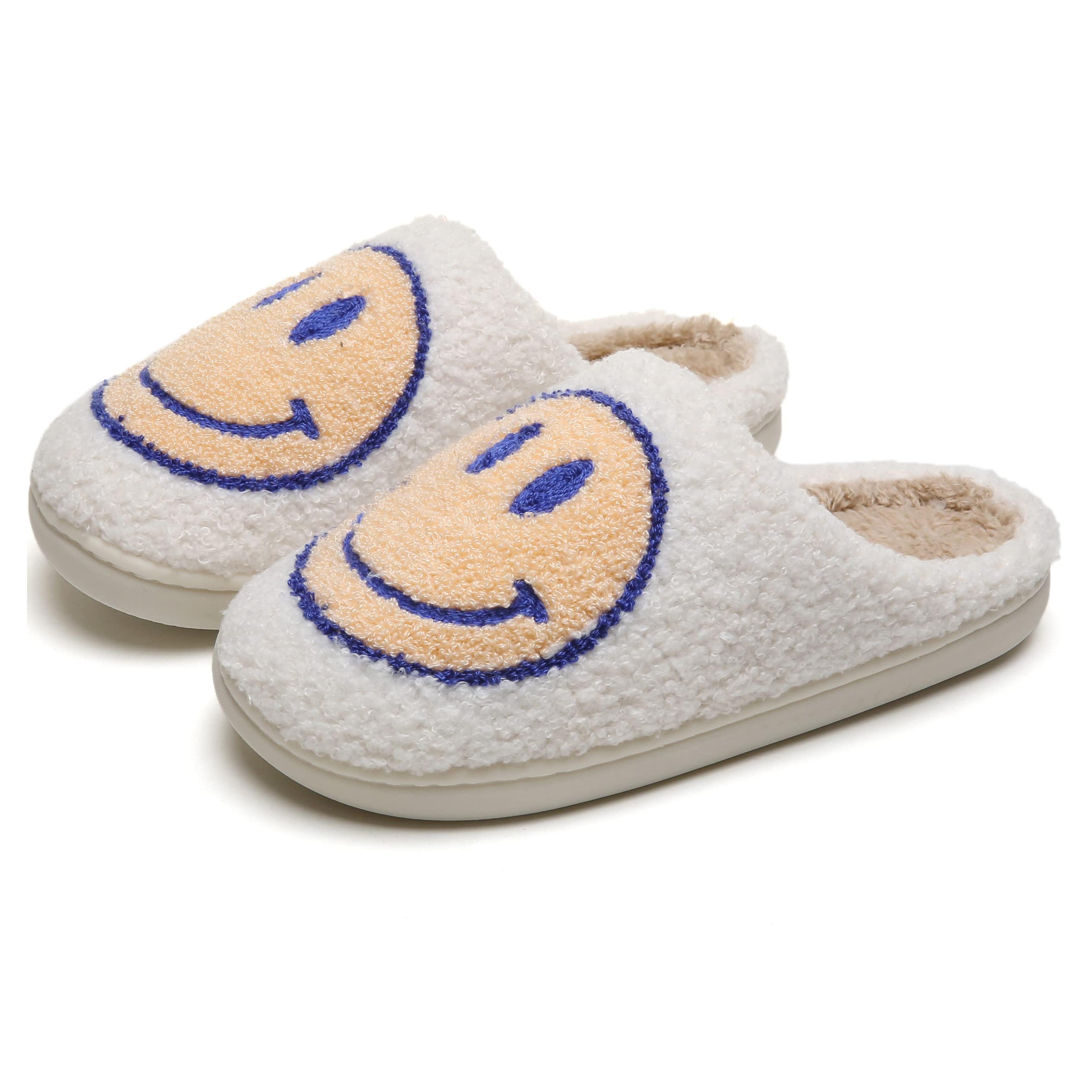 Amazon.com: smiley face slippers for women indoor and outdoor menfluffy cute,B,6.5-7.5 Women/6-7 Men : Everything Else