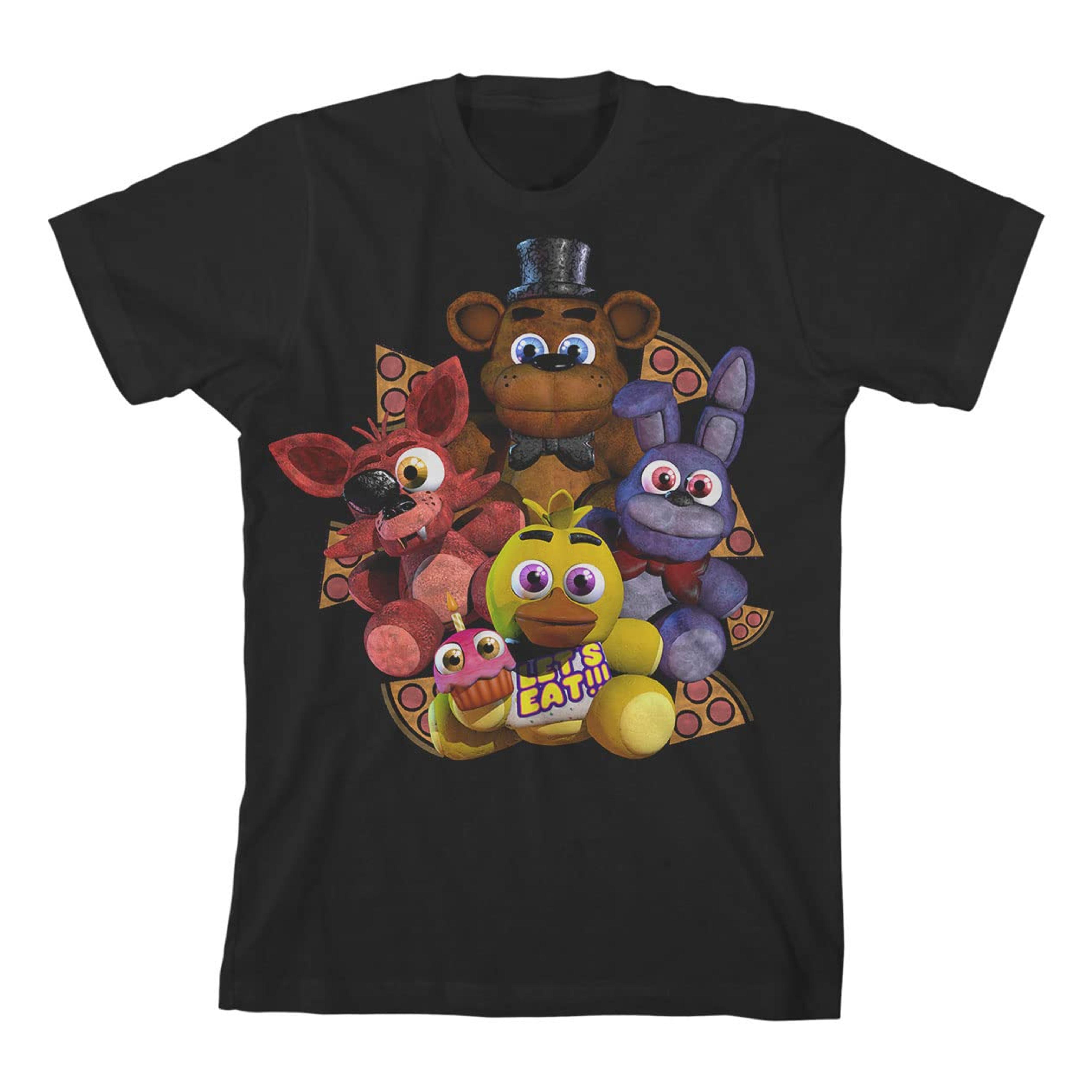 Amazon.com: Five Nights at Freddy's Character Plushies Boy's Black T-Shirt-Medium : Clothing, Shoes & Jewelry