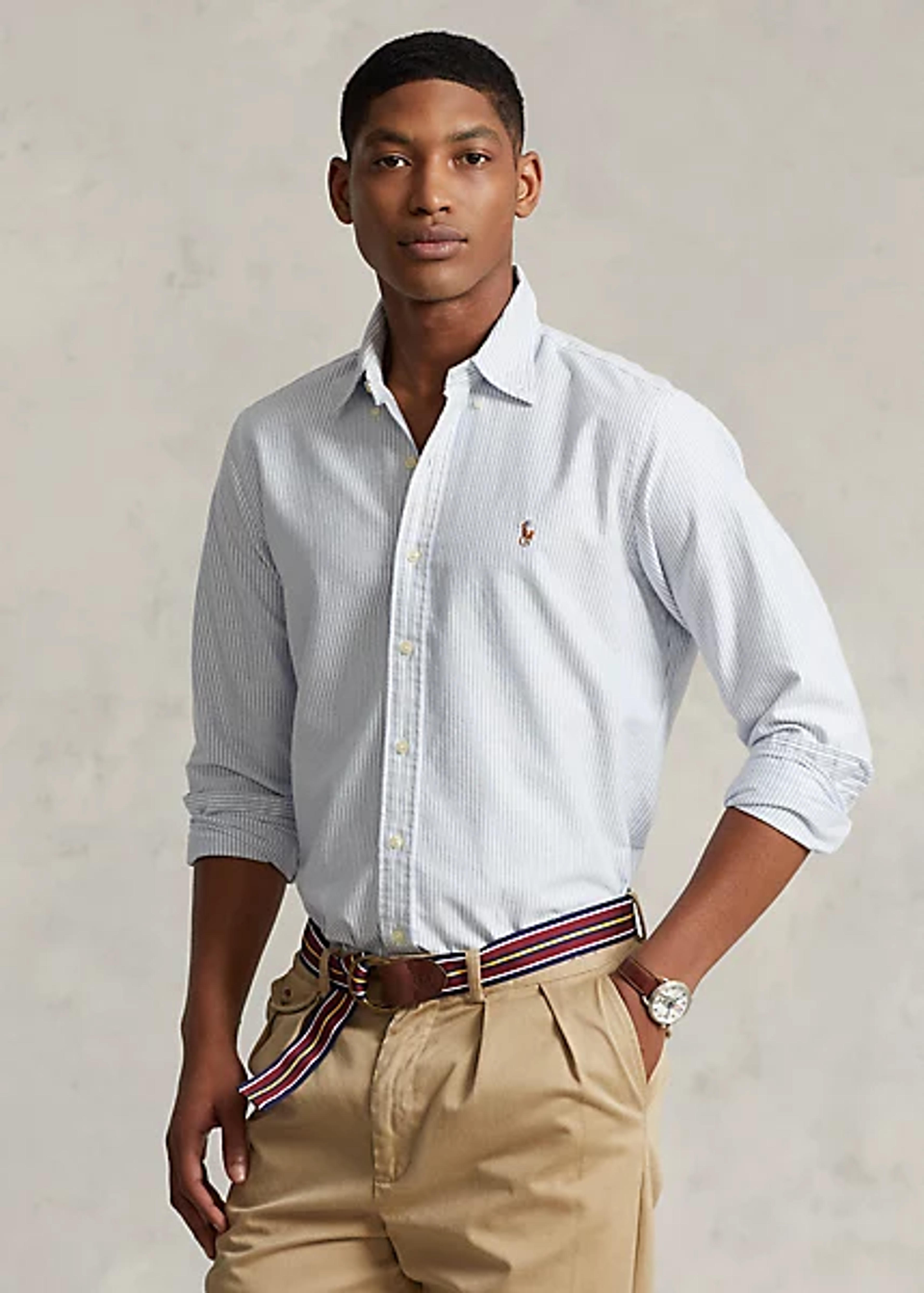 Chemise Oxford cintrée à rayures pour Men | Ralph Lauren® FR