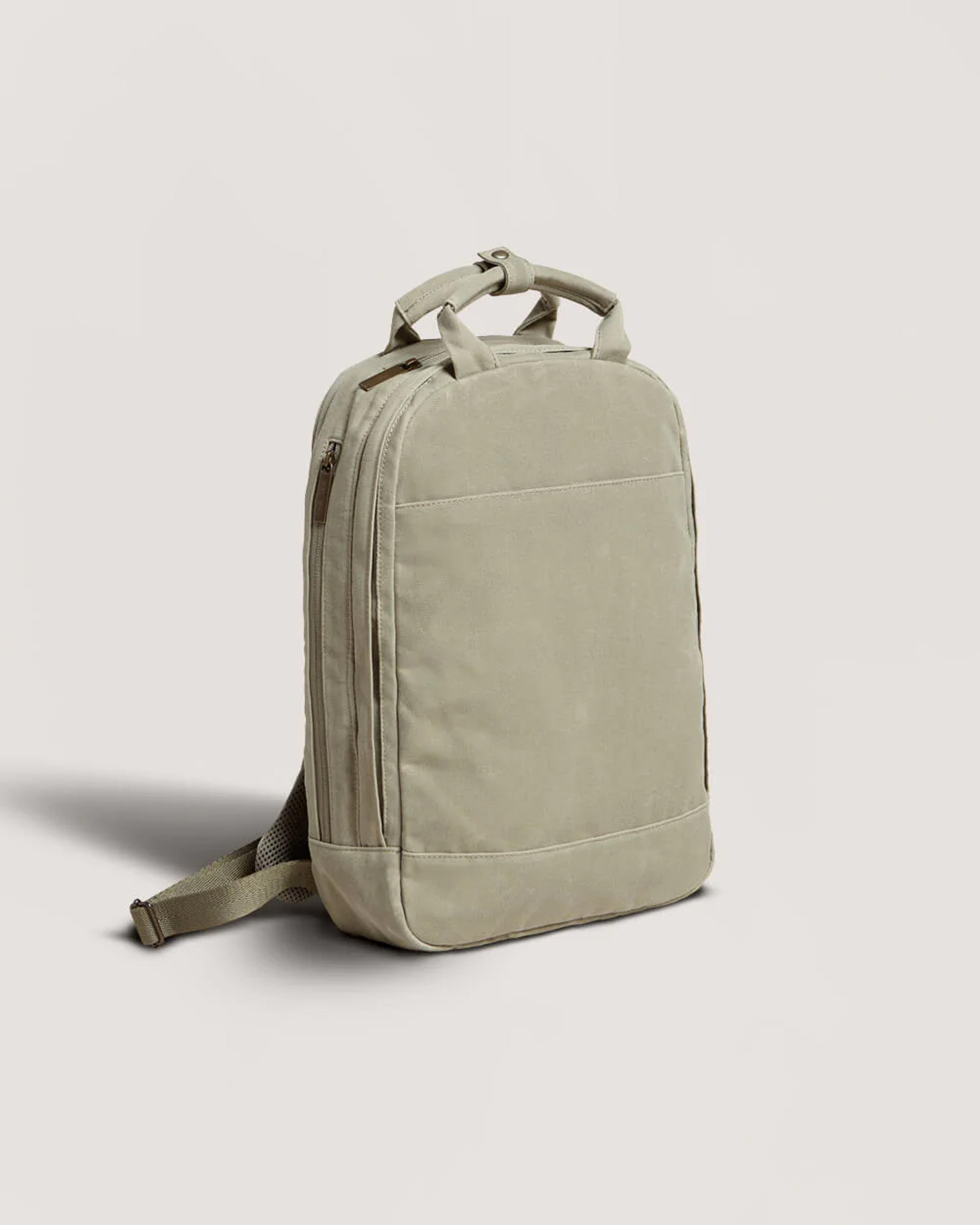 Slim Backpack - Pale Olive | Sustainable and Stylish Slim Laptop Backpacks by Day Owl