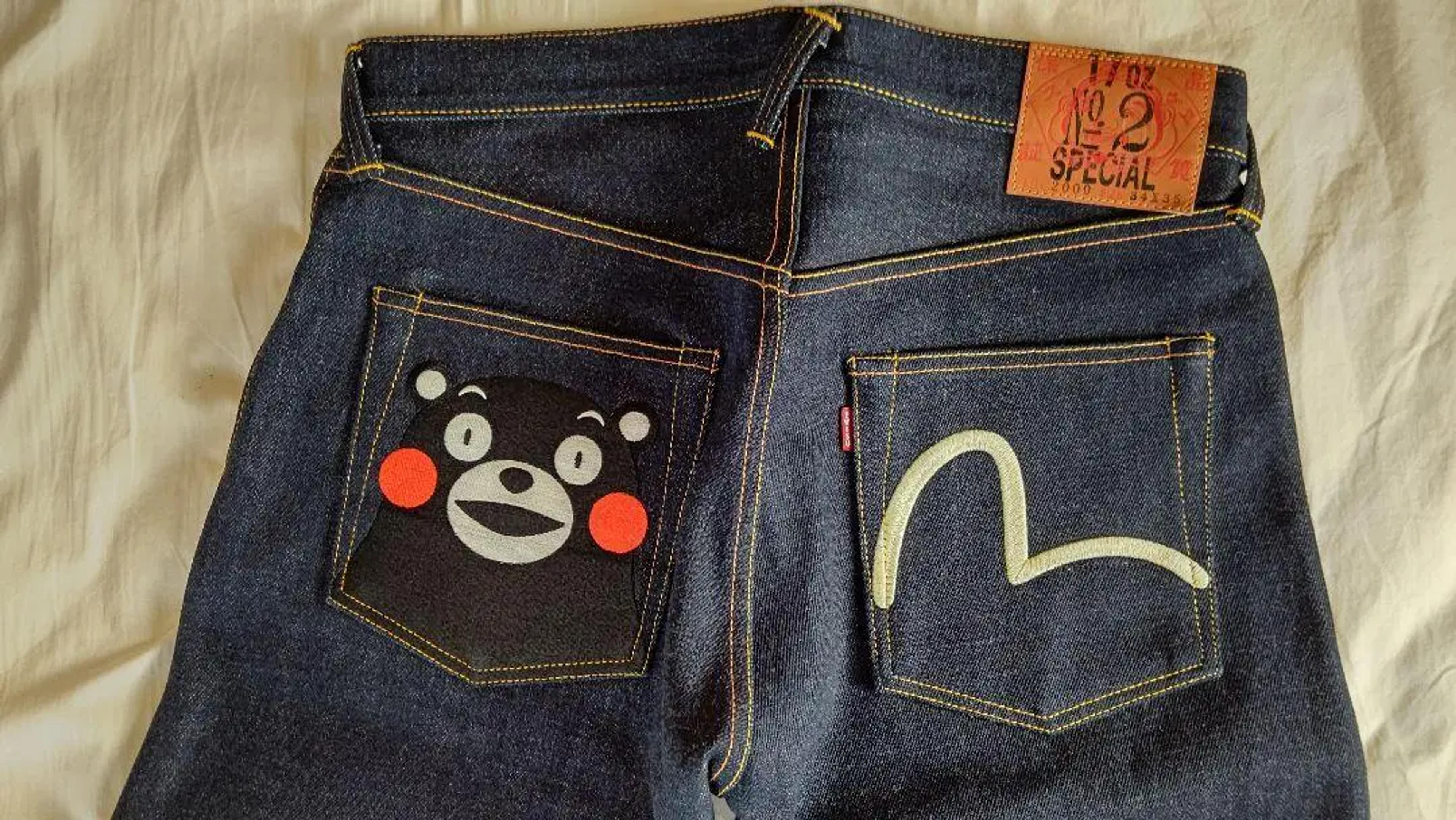 EVISU× Kumamon 17oz Collaboration Jeans W34 No.2 Japanese Denim Brand New | eBay