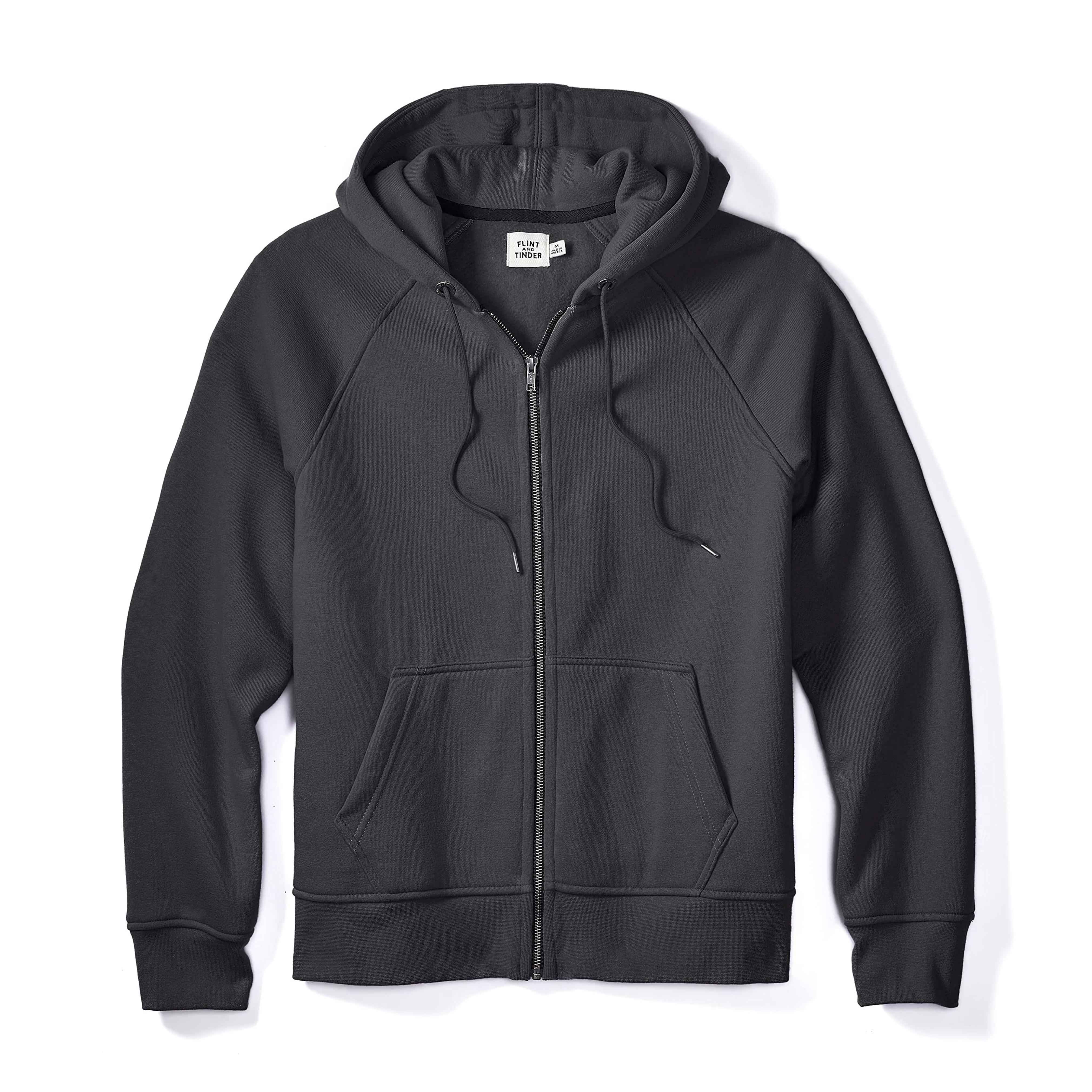 Amazon.com: Huckberry Flint and Tinder Men's 10-Year Full Zip Hoodie, American-Made, Black, Size L : Clothing, Shoes & Jewelry