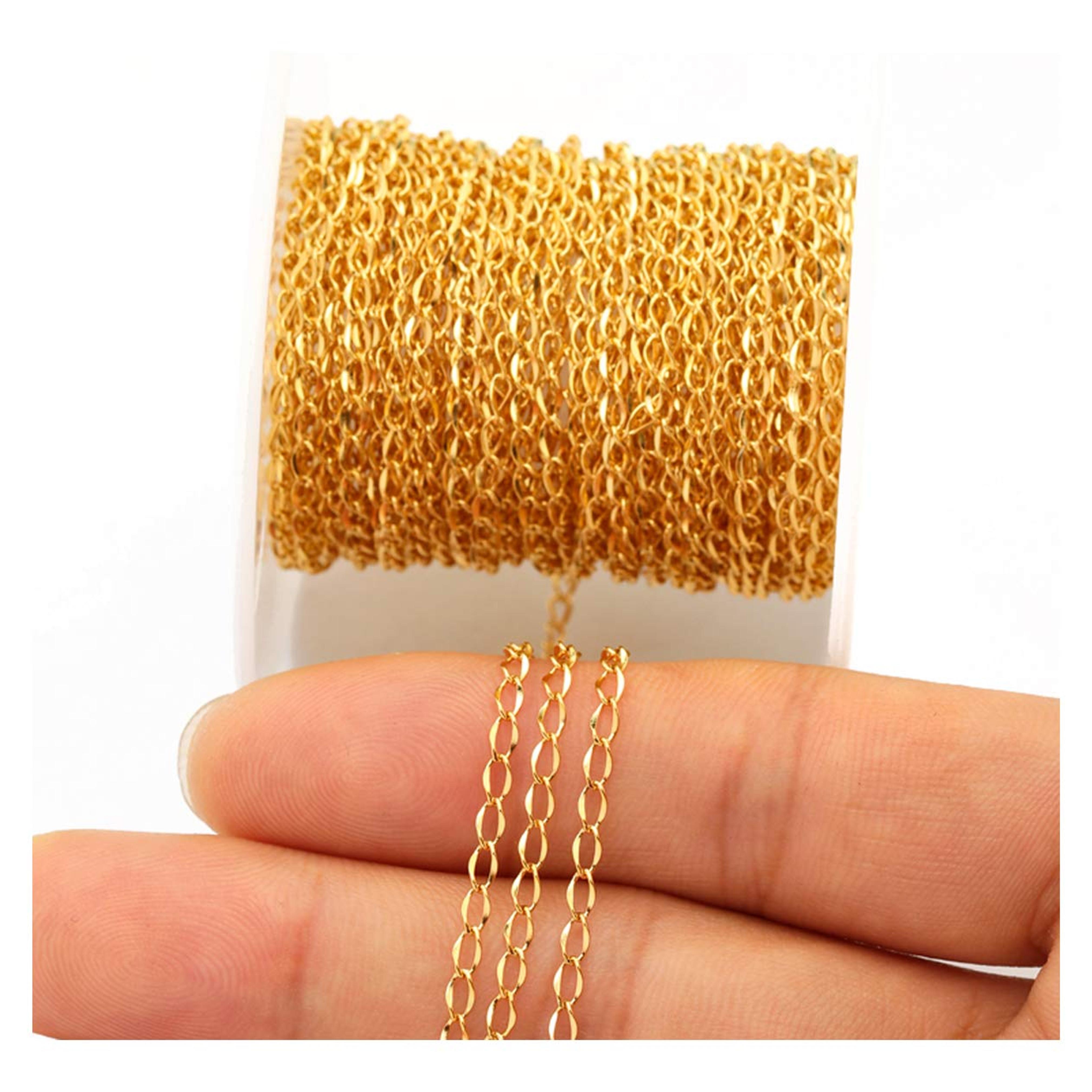 Amazon.com: 33FT Gold Silver Twisted Cable Chains Stainless Steel Necklace Jewelry Chains Extender Chains Link Bulk for Jewelry Makings : Arts, Crafts & Sewing