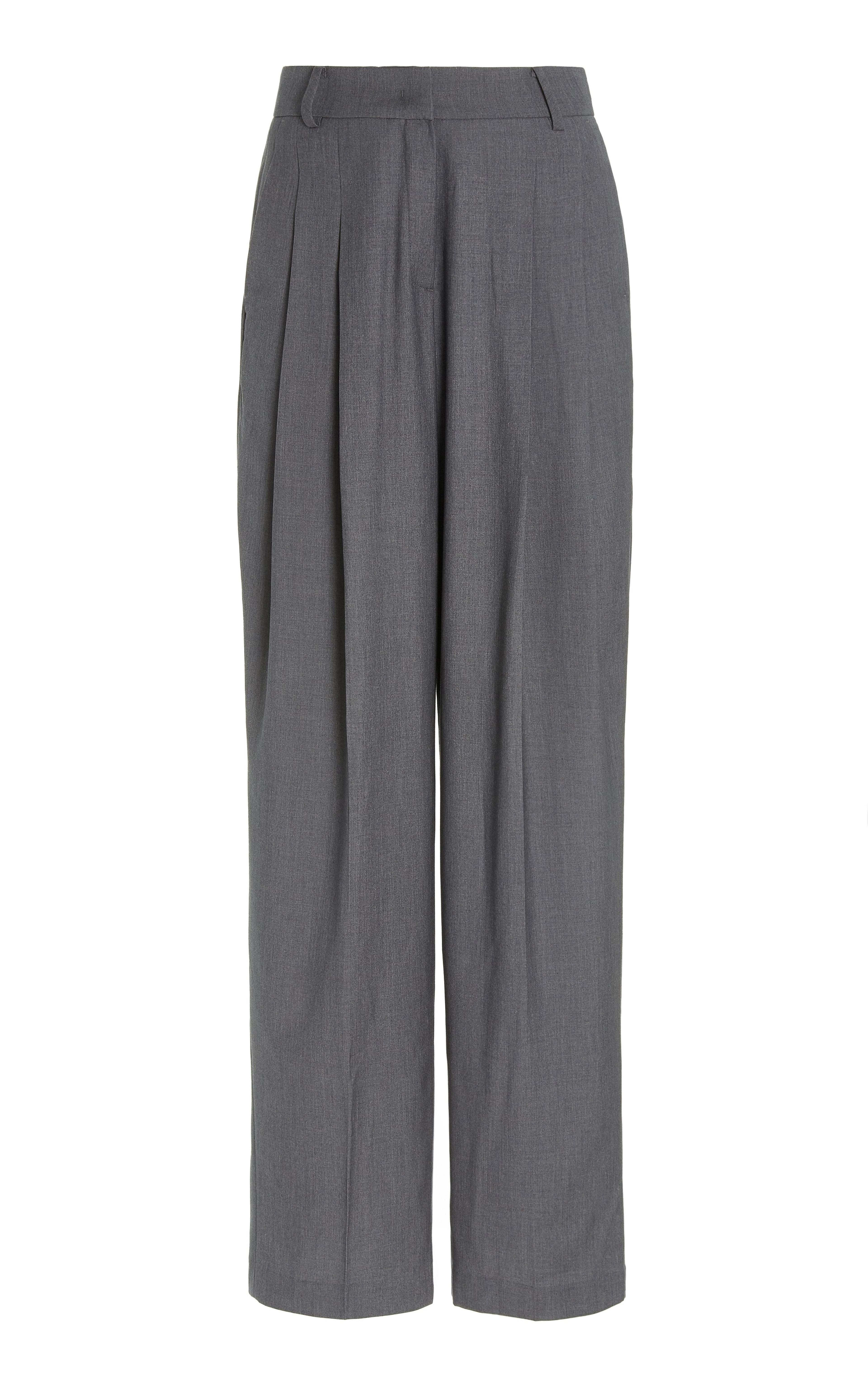 Gelso Pleated Woven Wide-Leg Trousers By The Frankie Shop | Moda Operandi