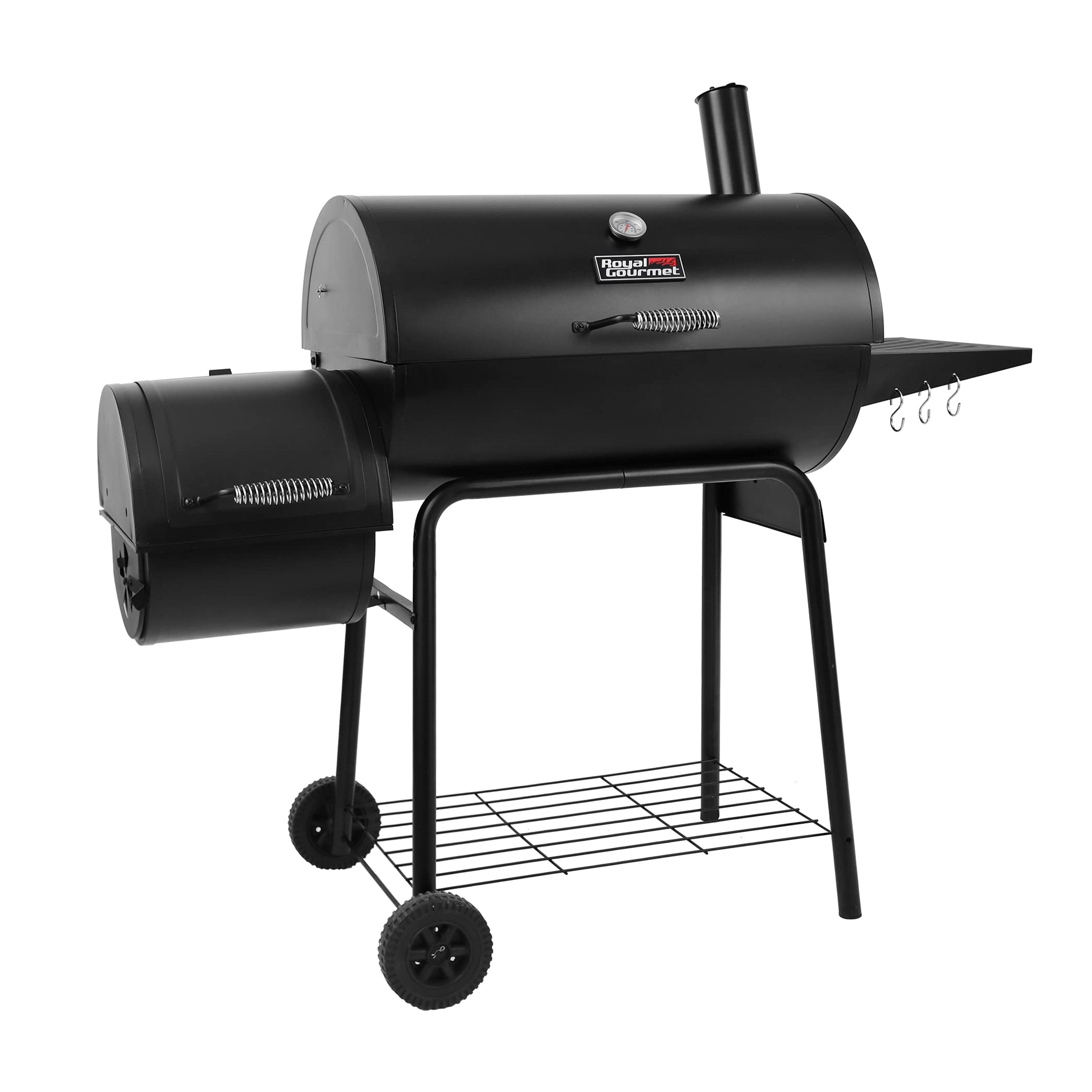 Amazon.com: Royal Gourmet CC1830R 30-Inch Barrel Charcoal Grill with Offset Smoker, 811 Square Inches Cooking Area in Total for Outdoor Garden Patio and Backyard Cooking, Black : Patio, Lawn & Garden