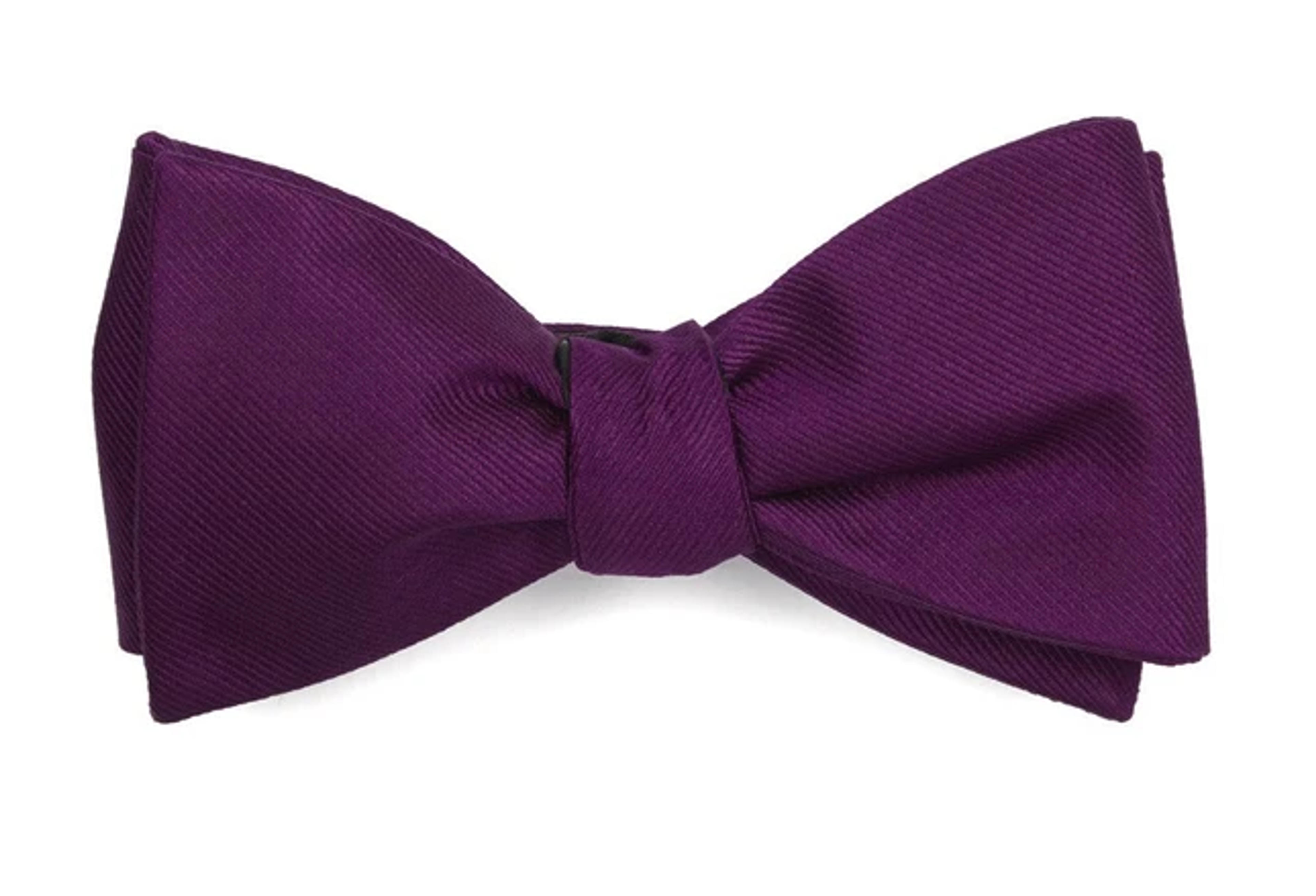 Azalea Purple Grosgrain Solid Bow Tie | Tie Bar