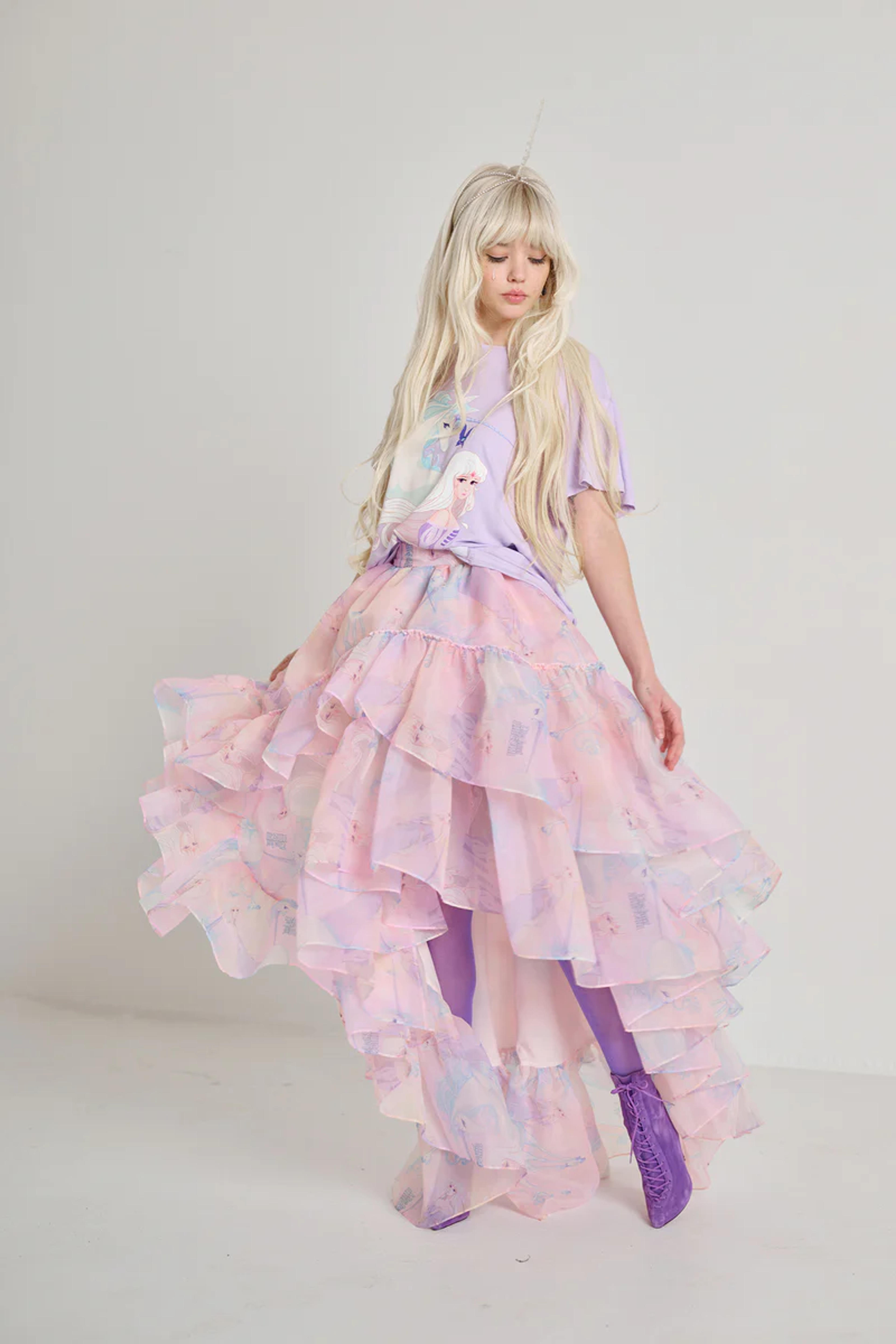 The Last Unicorn Pastels Peony Skirt