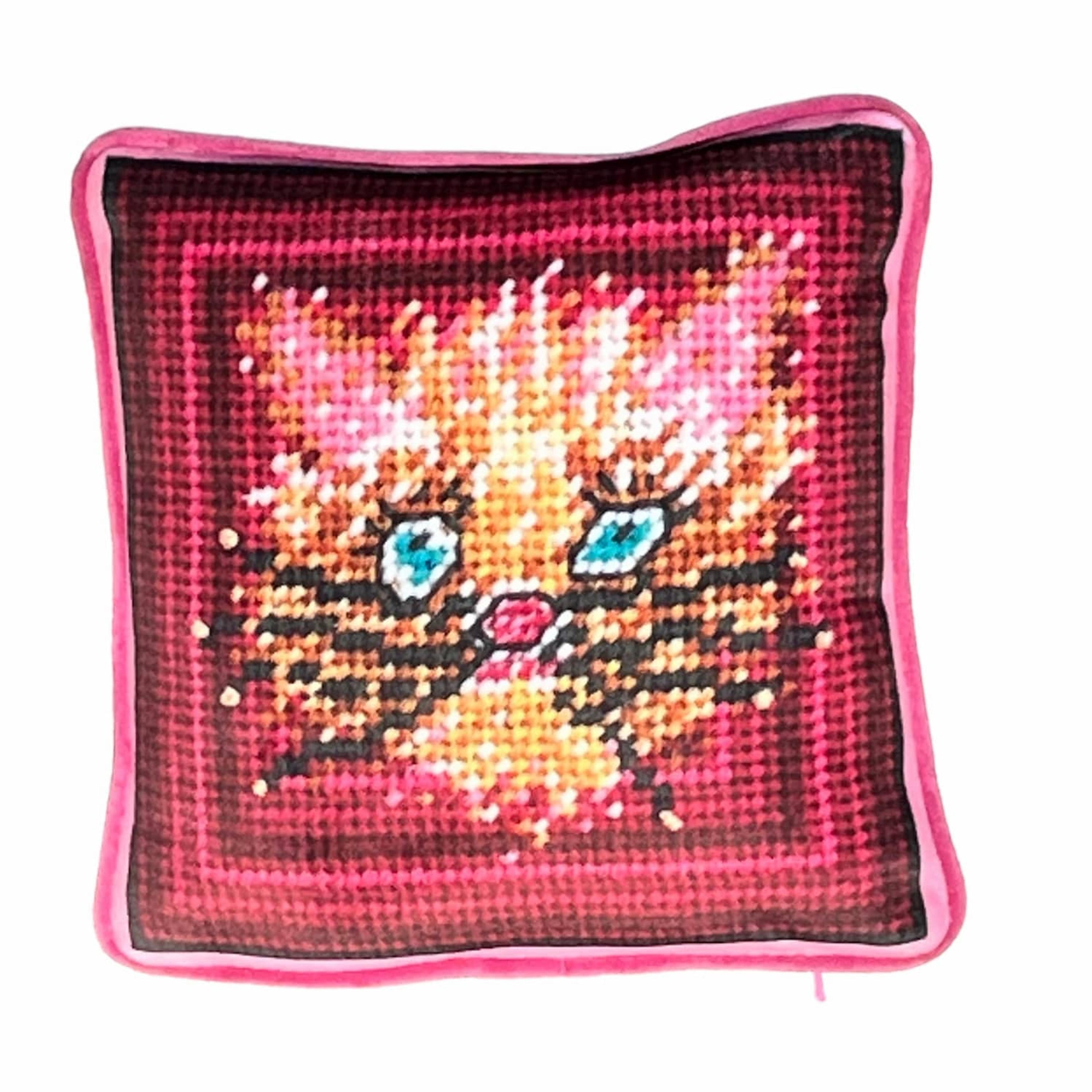 Velvet "Choupette" Kitty-Cat Custom Made Toss Pillow