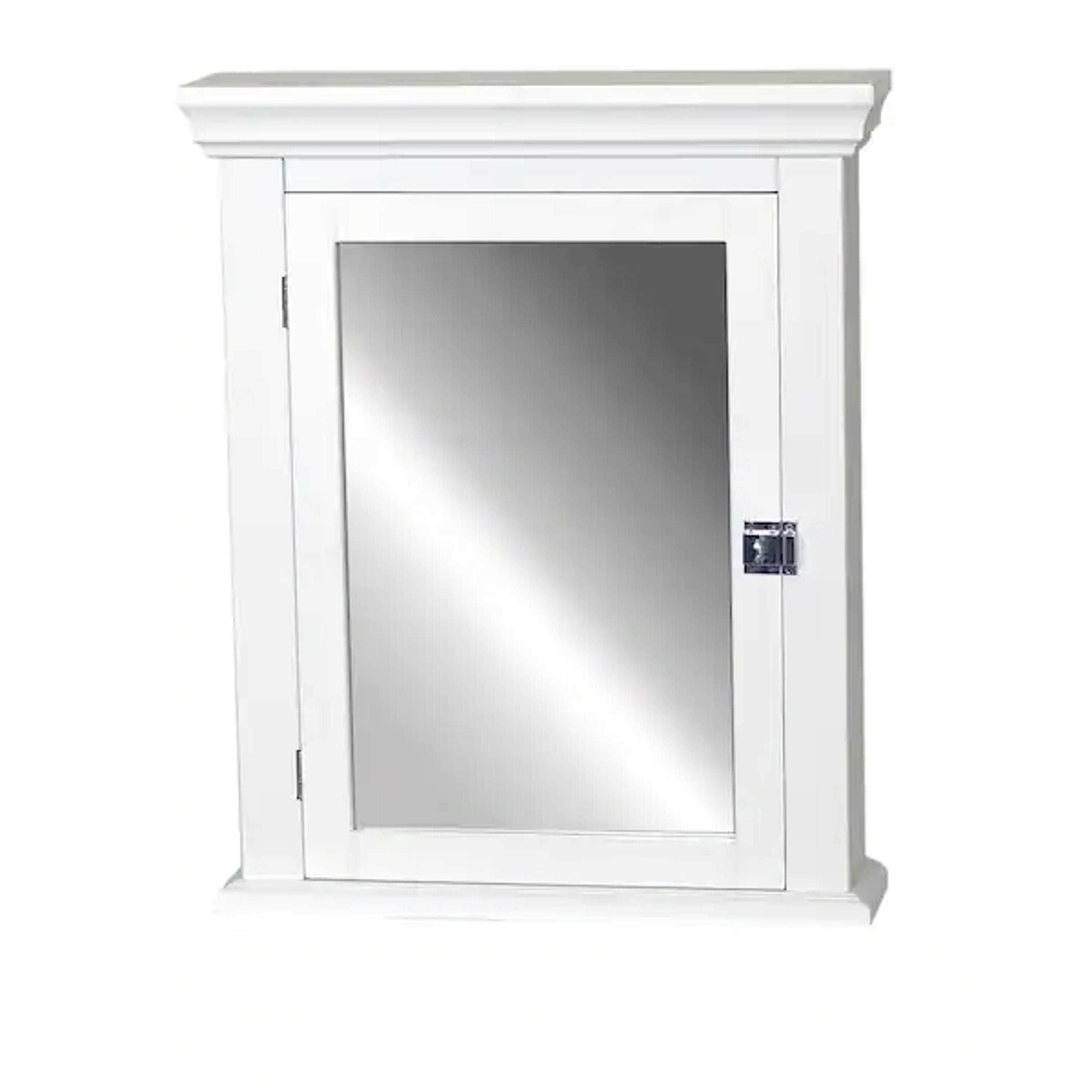 Zenith Early American 22-1/4 in. W x 27 in. H x 5-7/8 in. D Framed Surface-Mount Bathroom Medicine Cabinet in White MC10WW - The Home Depot