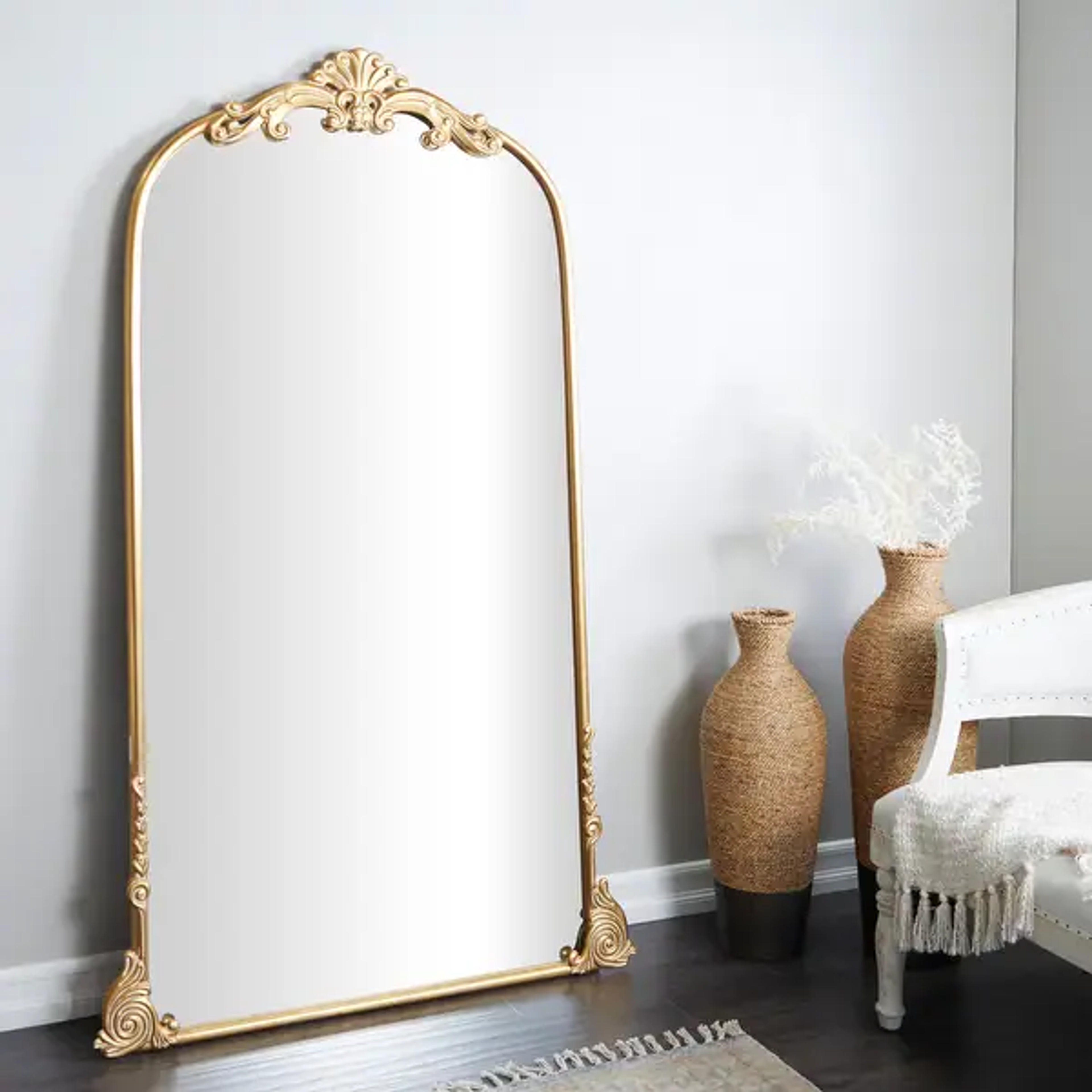 Gold Metal or Bronze Wooden Ornate Baroque Floor or Wall Mirror - On Sale - Bed Bath & Beyond - 37258468