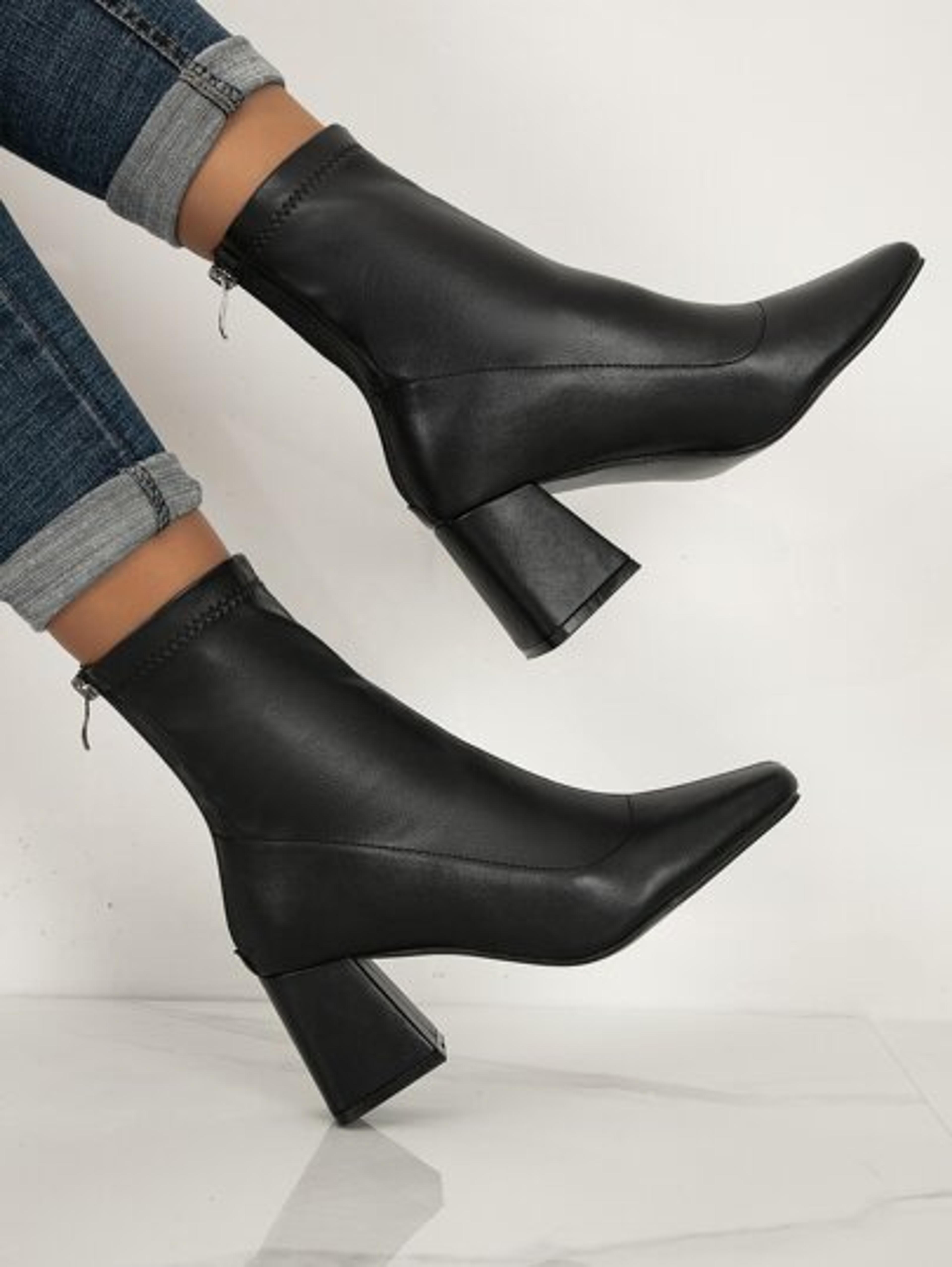 Minimalist Back Zipper Chunky Heeled Classic Boots | SHEIN USA