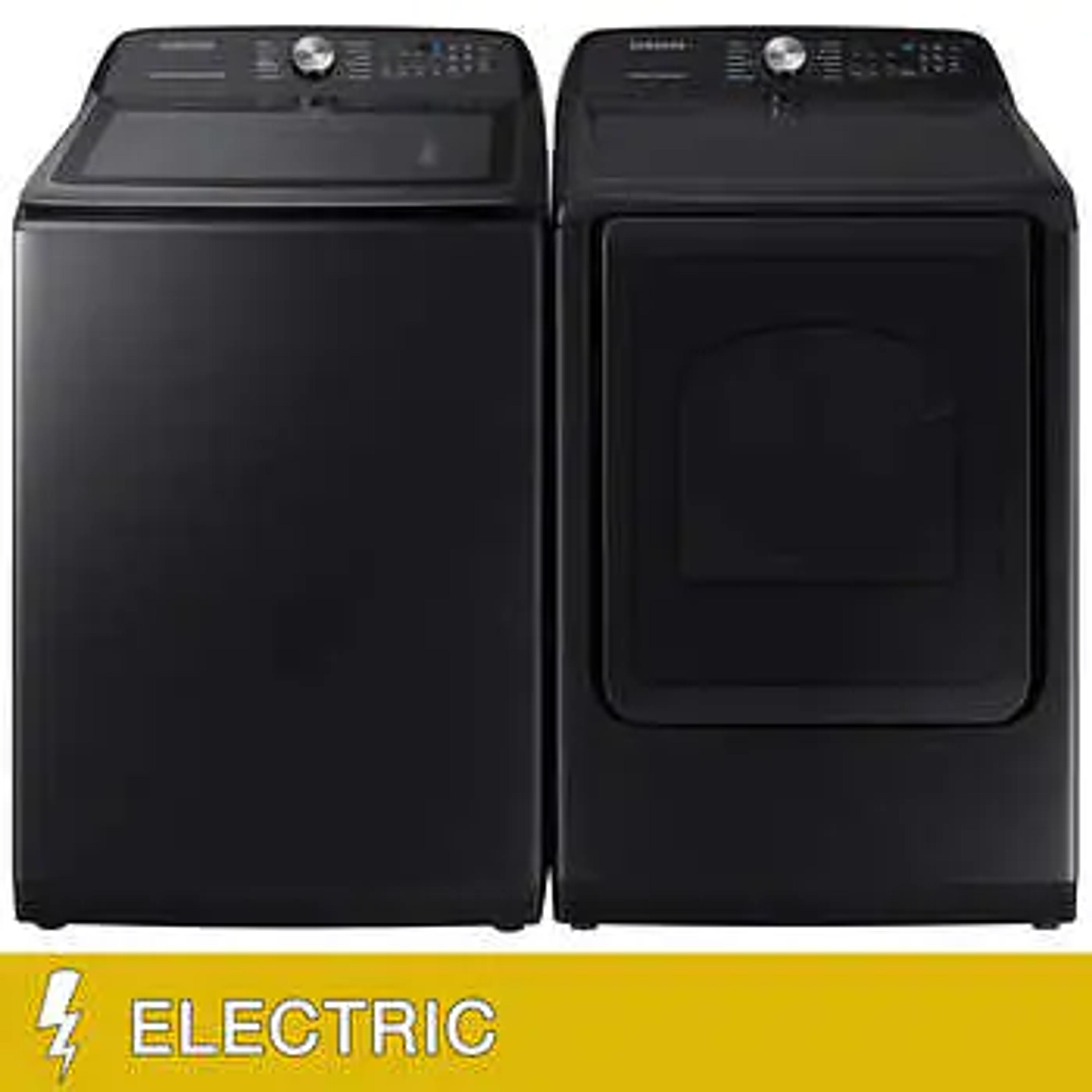 Samsung 5.0CuFt Top Load Washer with Super Speed and 7.4CuFt ELECTRIC Dryer with Steam Sanitize+ | Costco