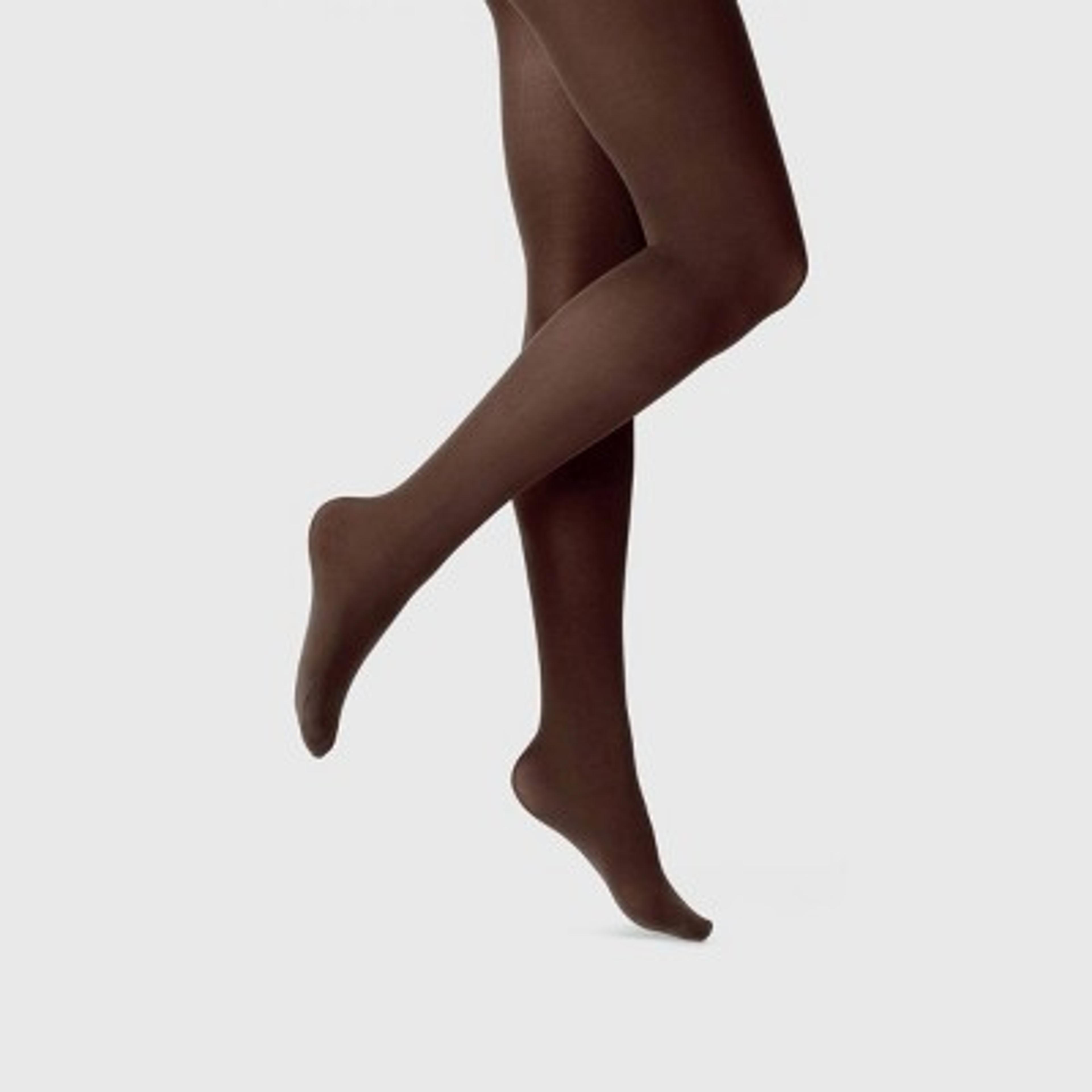 Women's 50D Opaque Tights - A New Day™ Brown M/L