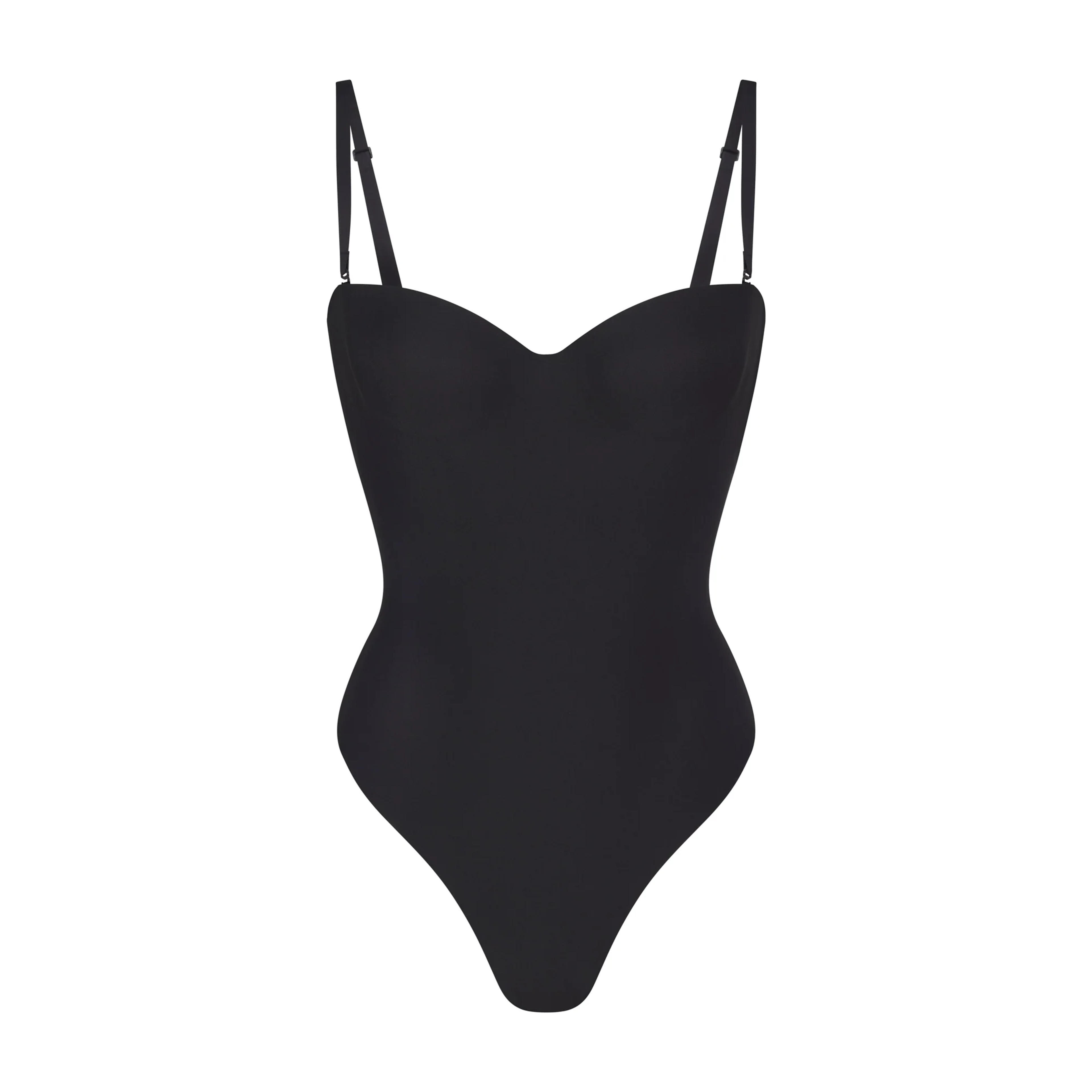 SKIMS BODY UNDERWIRE THONG BODYSUIT | ONYX