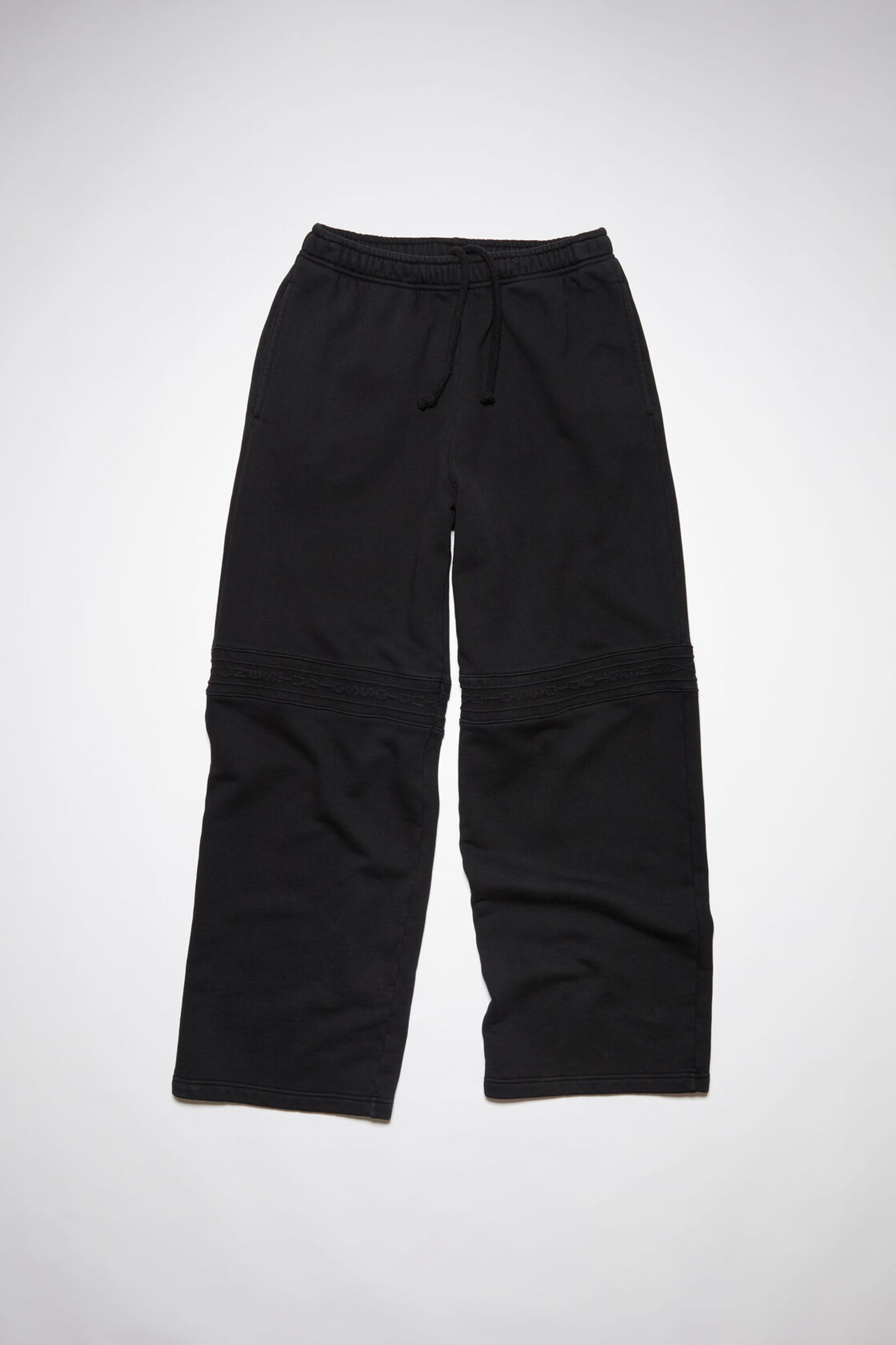 Acne Studios - Logo tape fleece sweatpants - Black