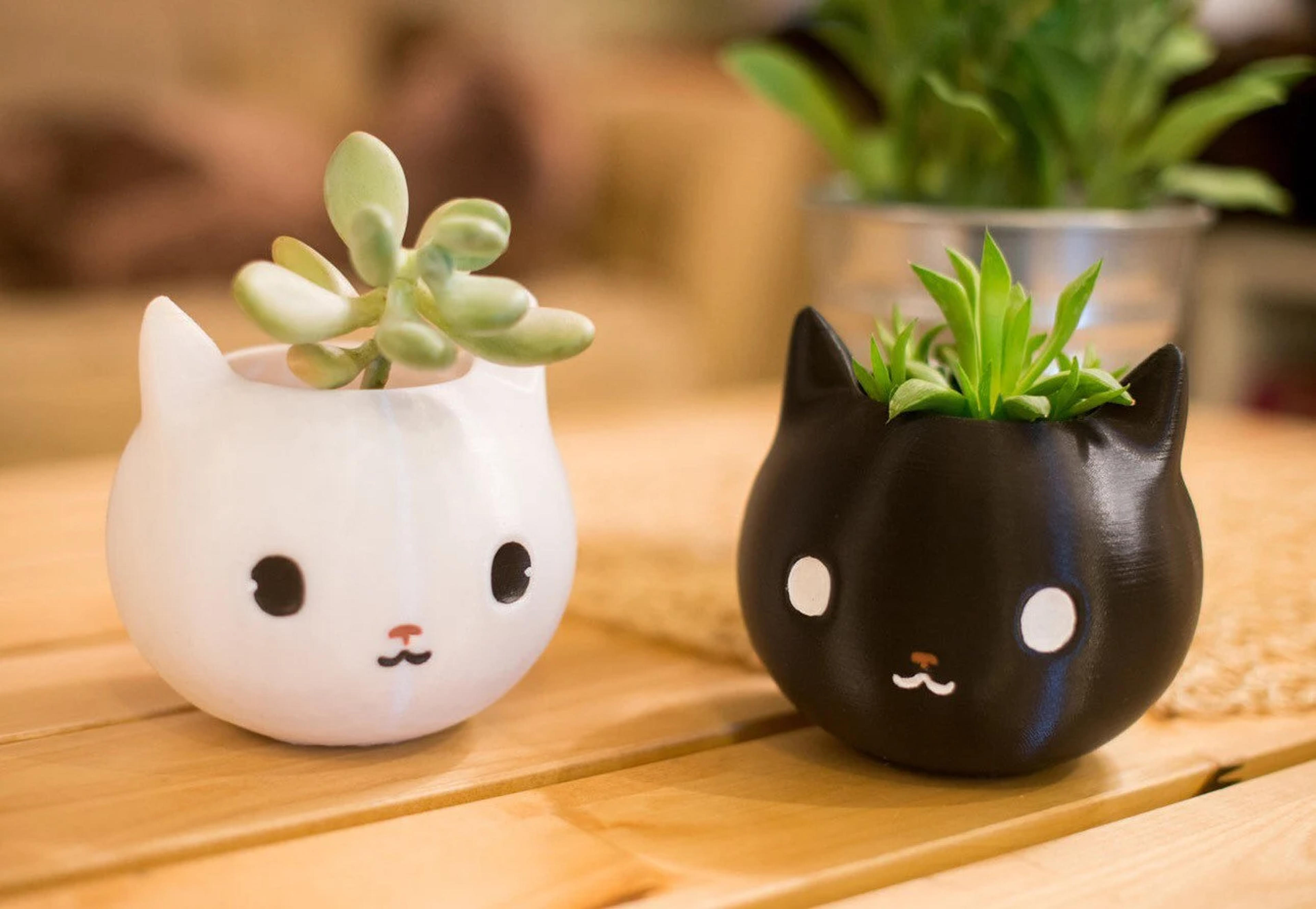 Cat Planter Black Cat Gifts Cat Mom Cat Decor Cat Lover