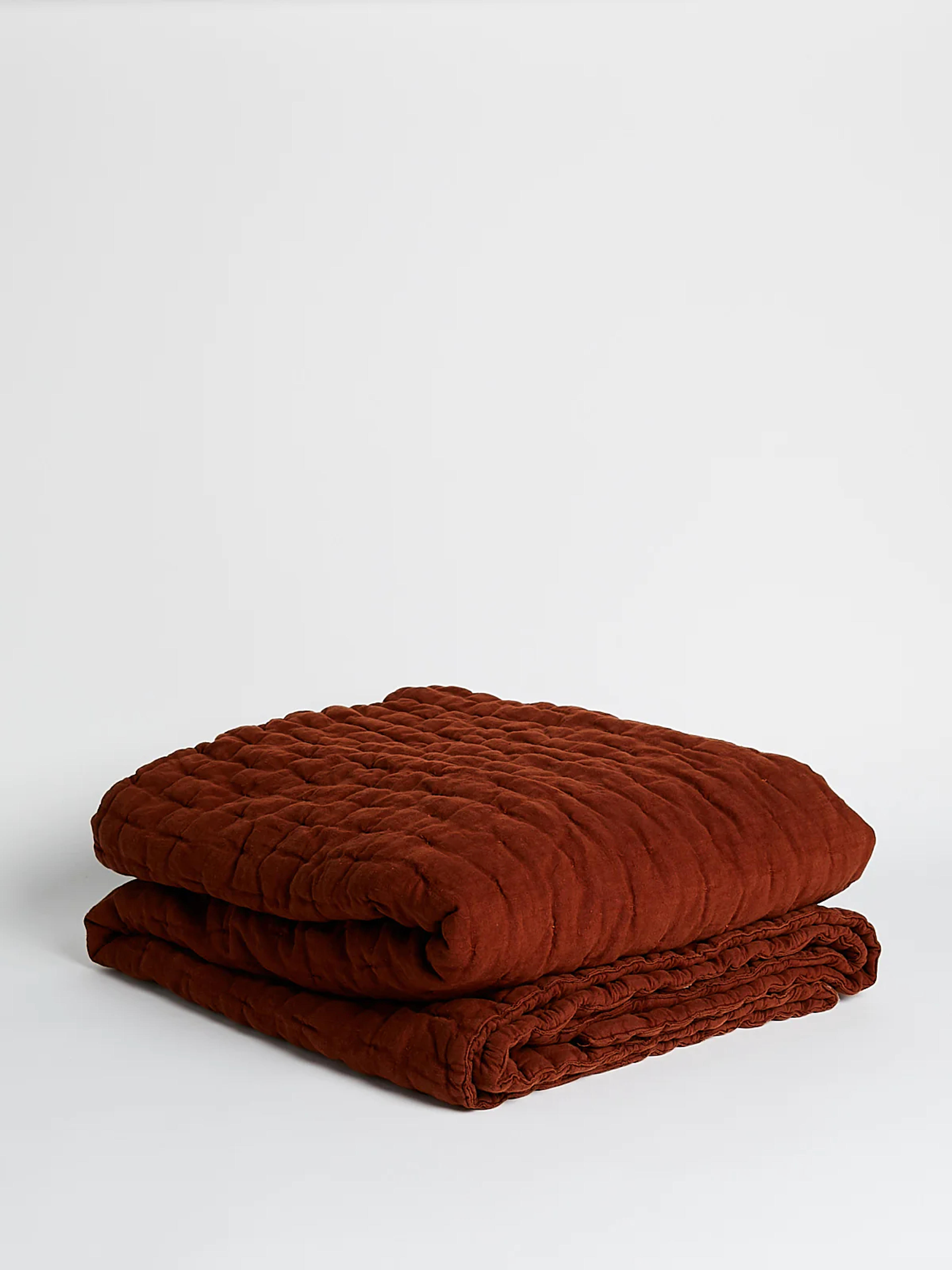 Once Milano - Wavy Linen Blanket in Sequoia – Mouki Mou