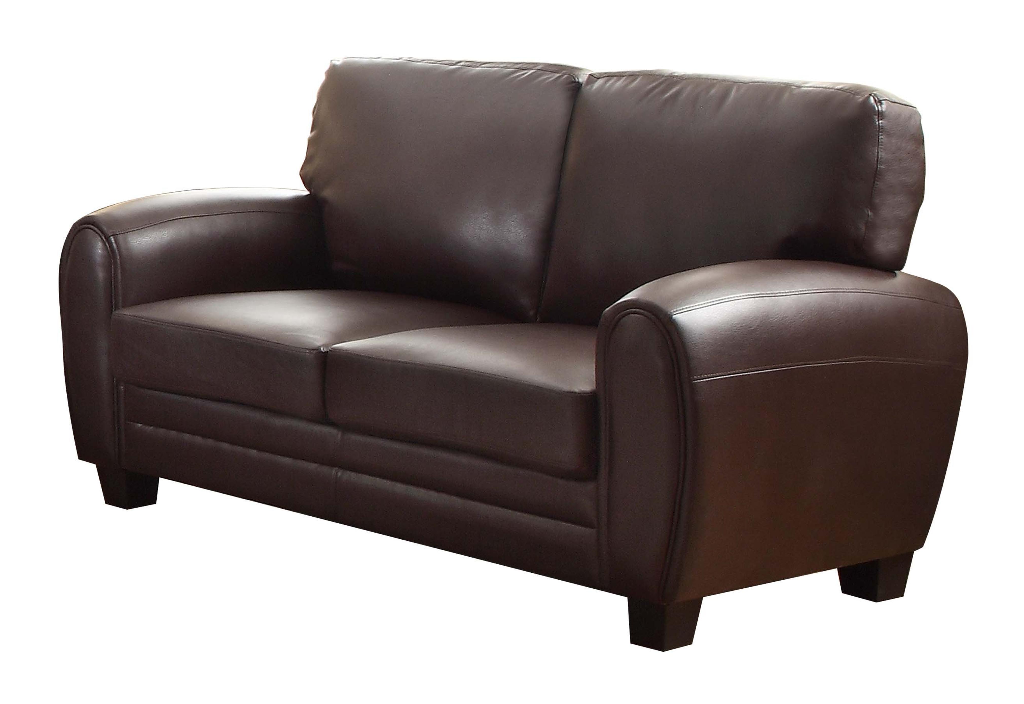 Amazon.com: Homelegance Rubin 63" Bonded Leather Loveseat, Dark Brown : Home & Kitchen