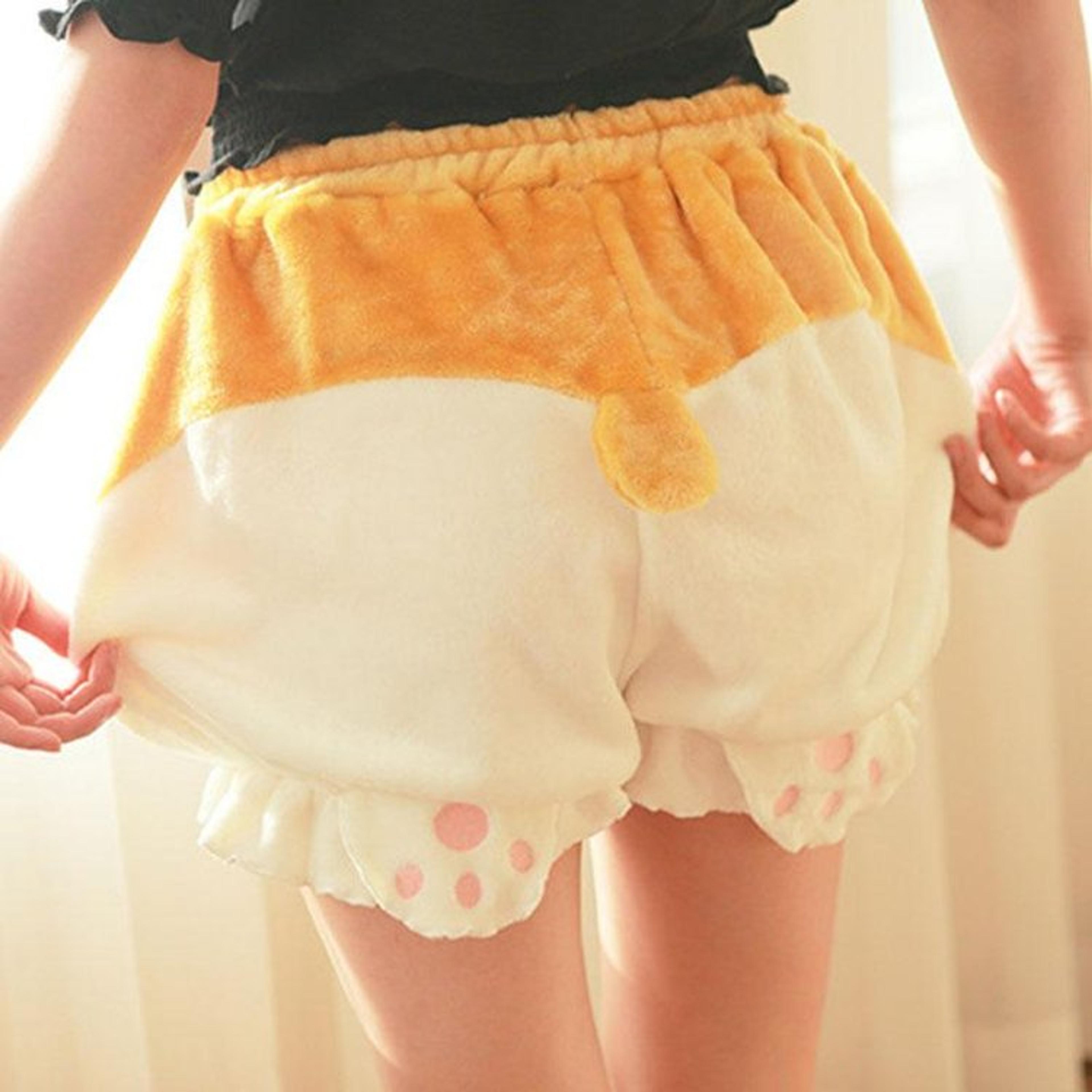 Cartoon Corgi Ass Tail Claw Panties Shorts