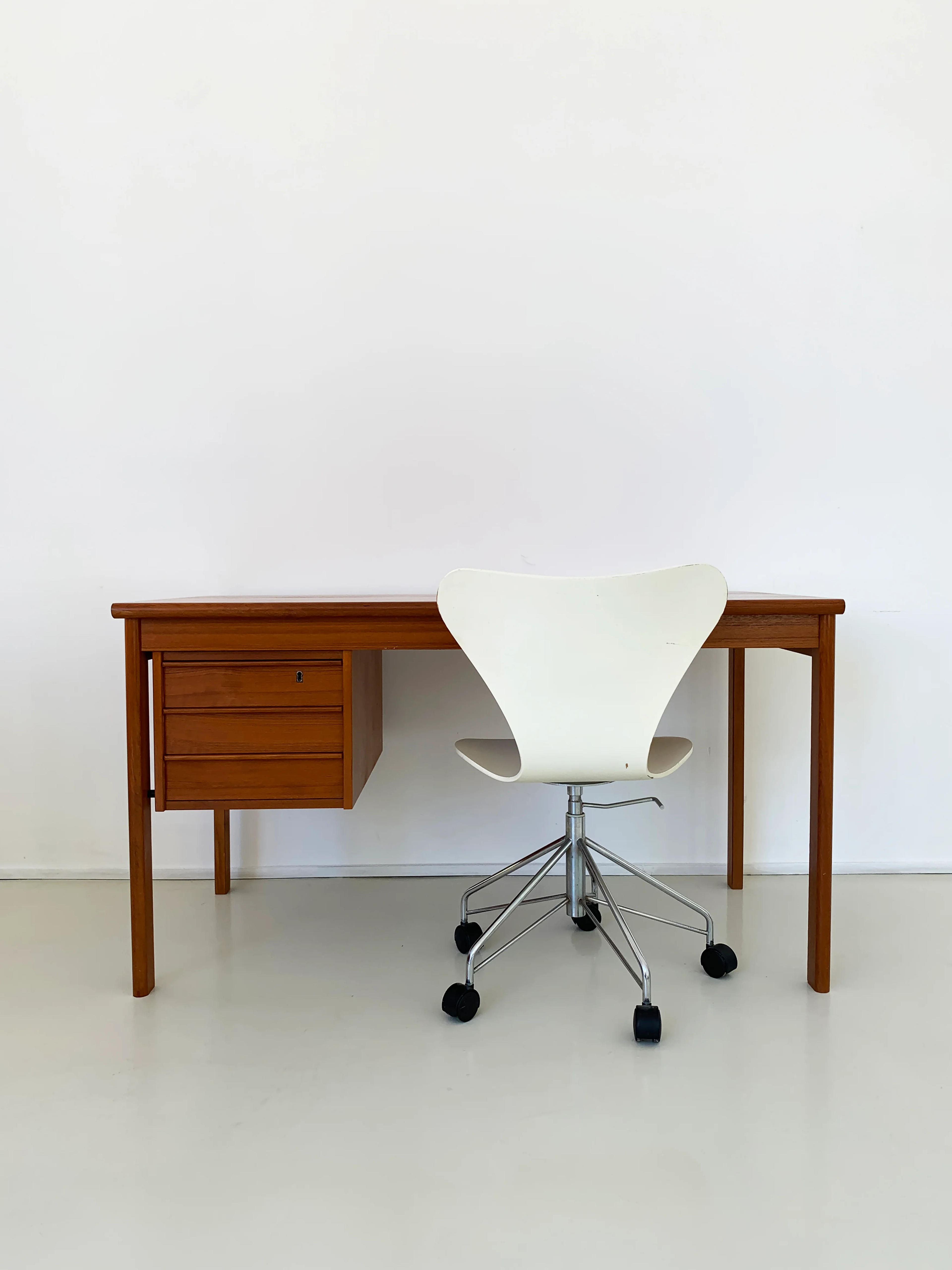 Danish Teak Mid Century Sliding Top Desk by Peter Loving Nielson – Home Union NYC
