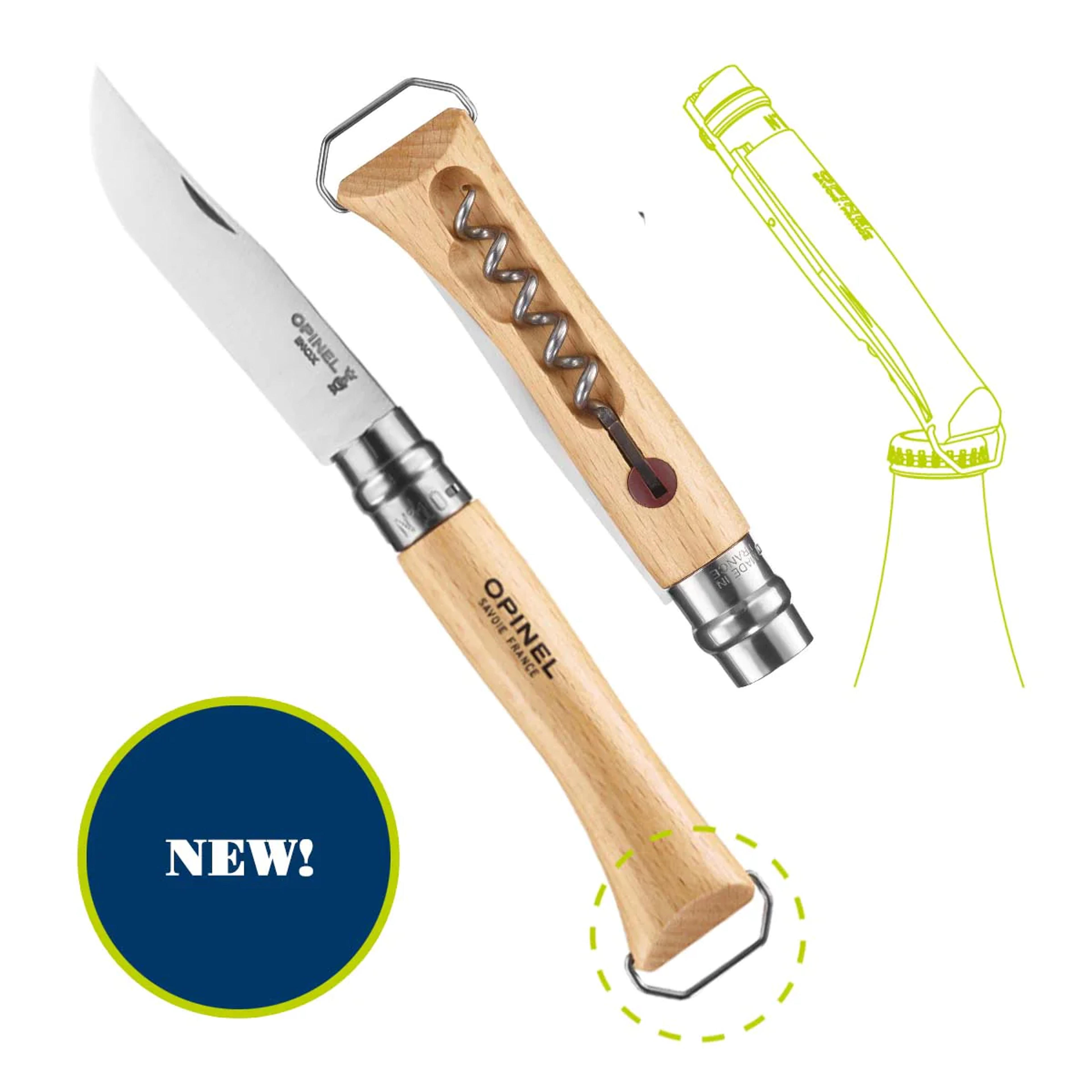 Opinel | No.10 Corkscrew Folding Knife with Bottle Opener - OPINEL USA