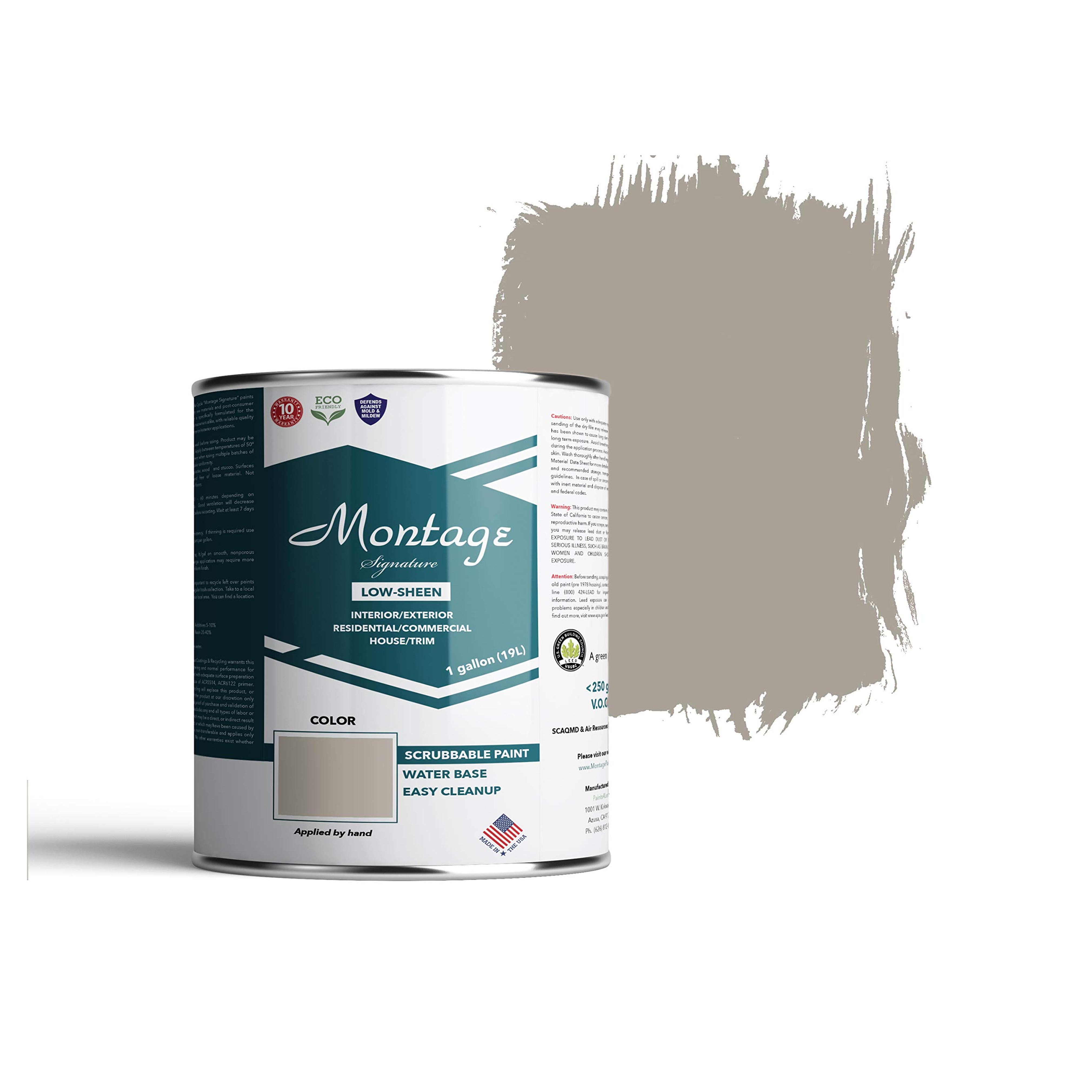 Amazon.com: Montage Signature Interior/Exterior Eco-Friendly Paint, Dove Gray, Low Sheen, 1 Gallon : Everything Else