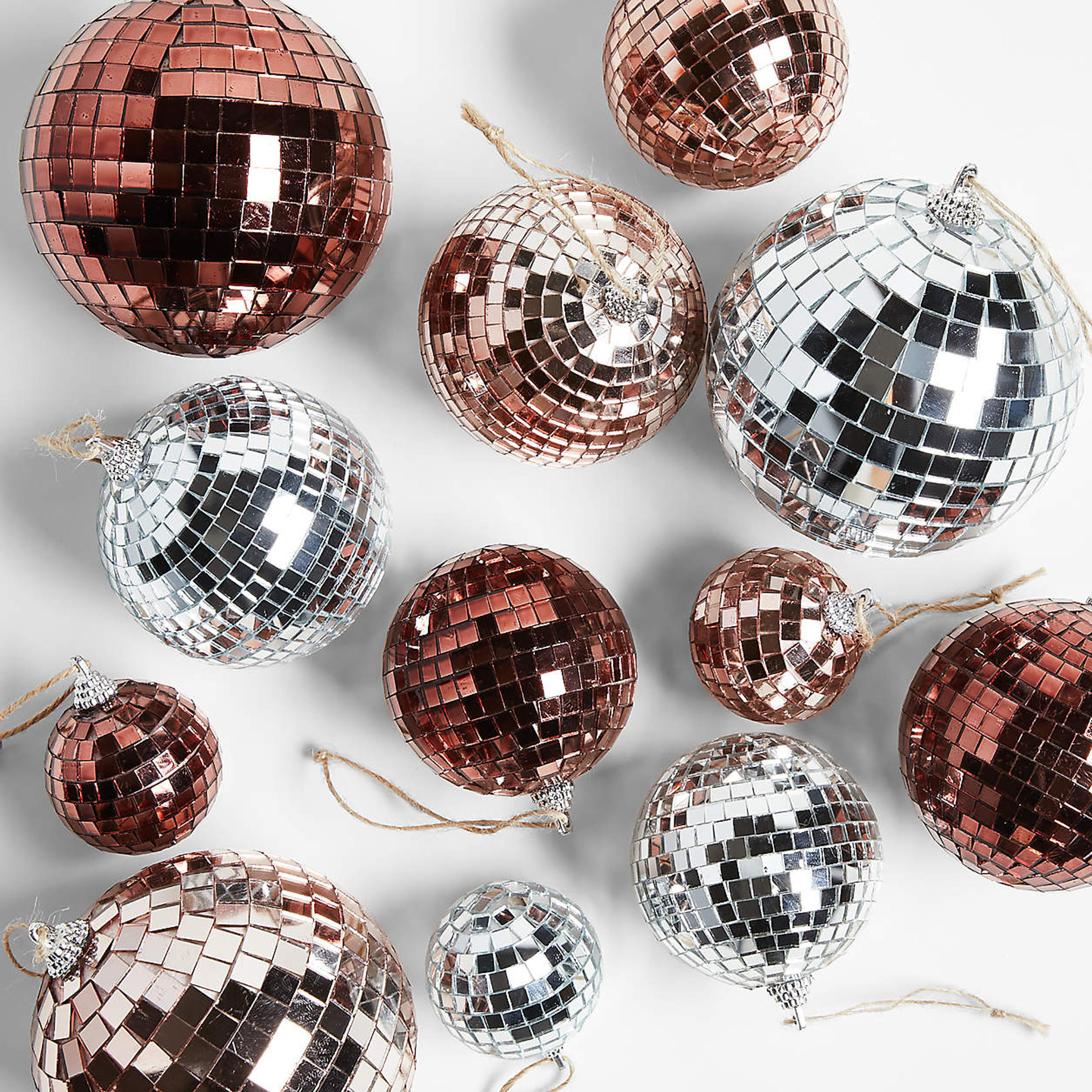 Stevey Disco Ball Christmas Tree Ornaments by Leanne Ford, Set of 12 + Reviews | Crate & Barrel