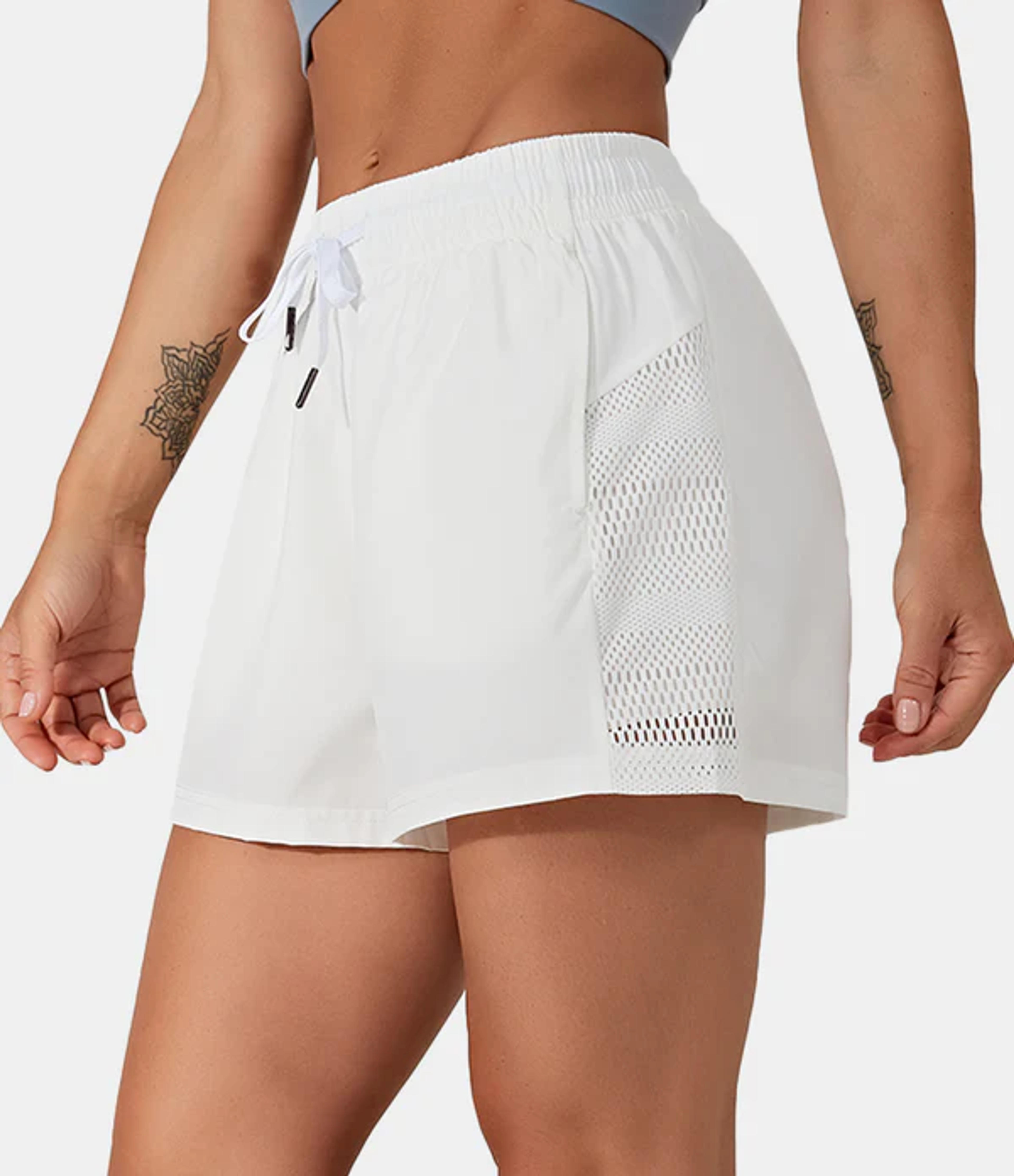 High Rise Side Pocket Contrast Mesh 2-in-1 Short – HALARA