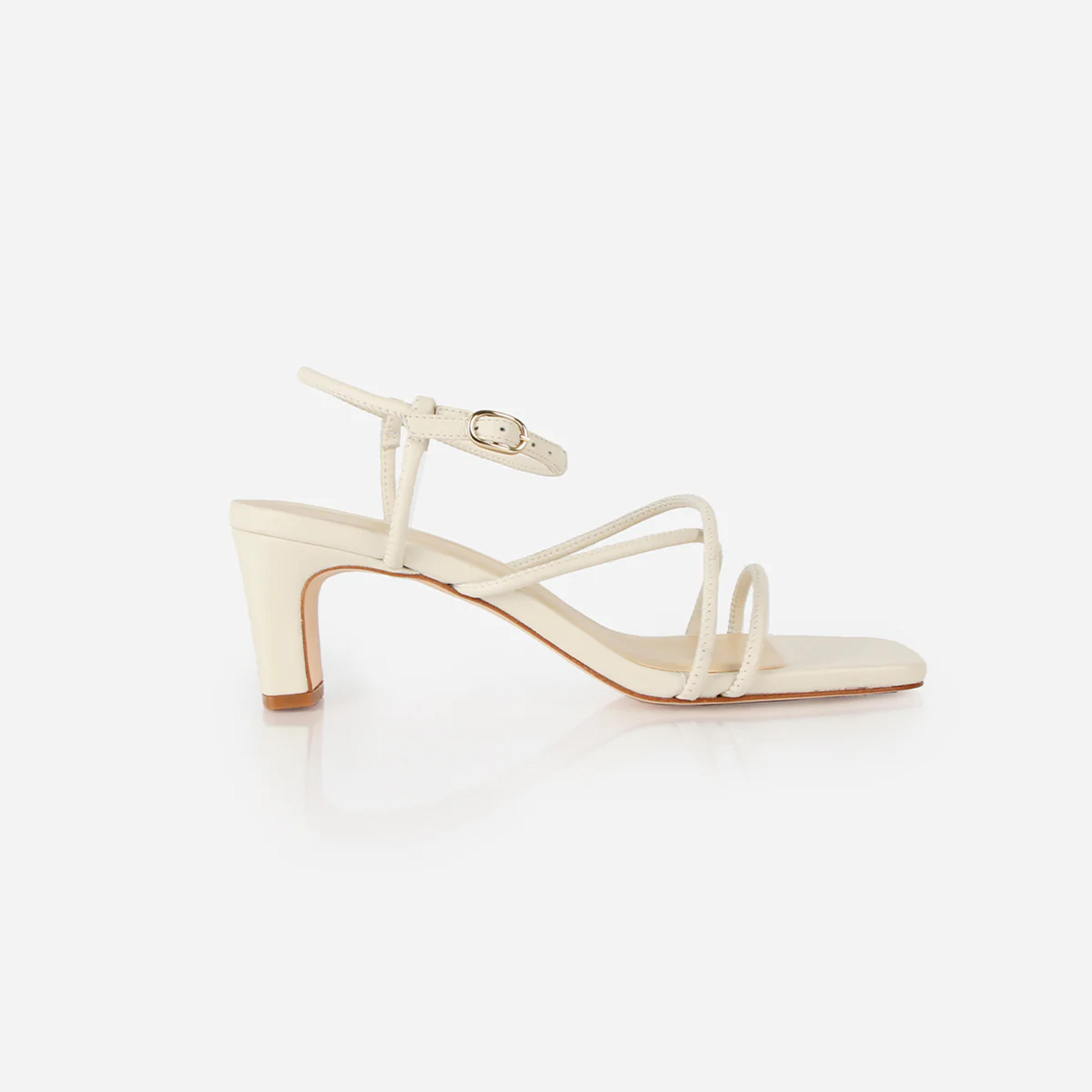 The Harley Heeled Sandal Ivory – Poppy Barley