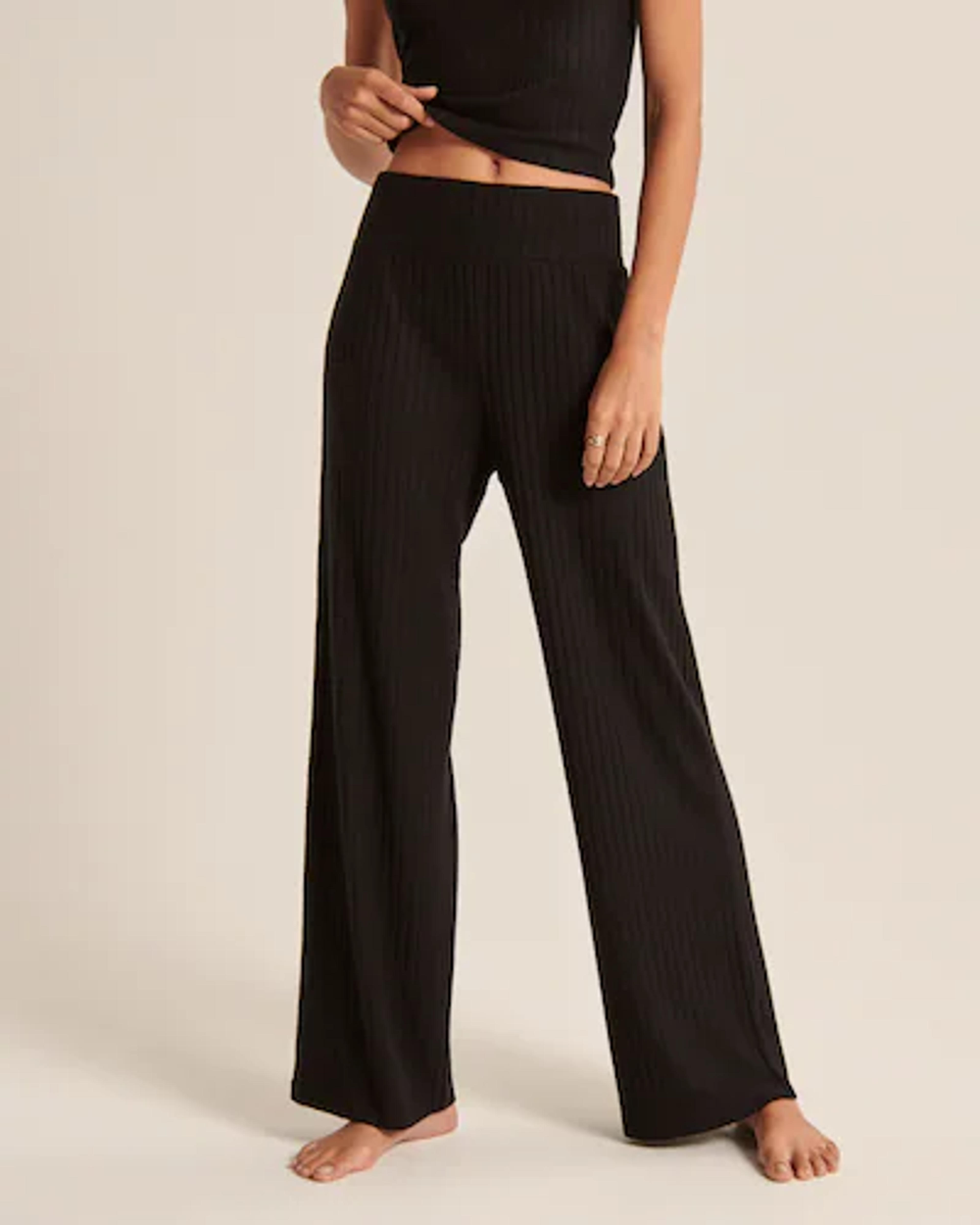 Women's Cozy Wide Leg Pants | Women's Matching Sets | Abercrombie.com