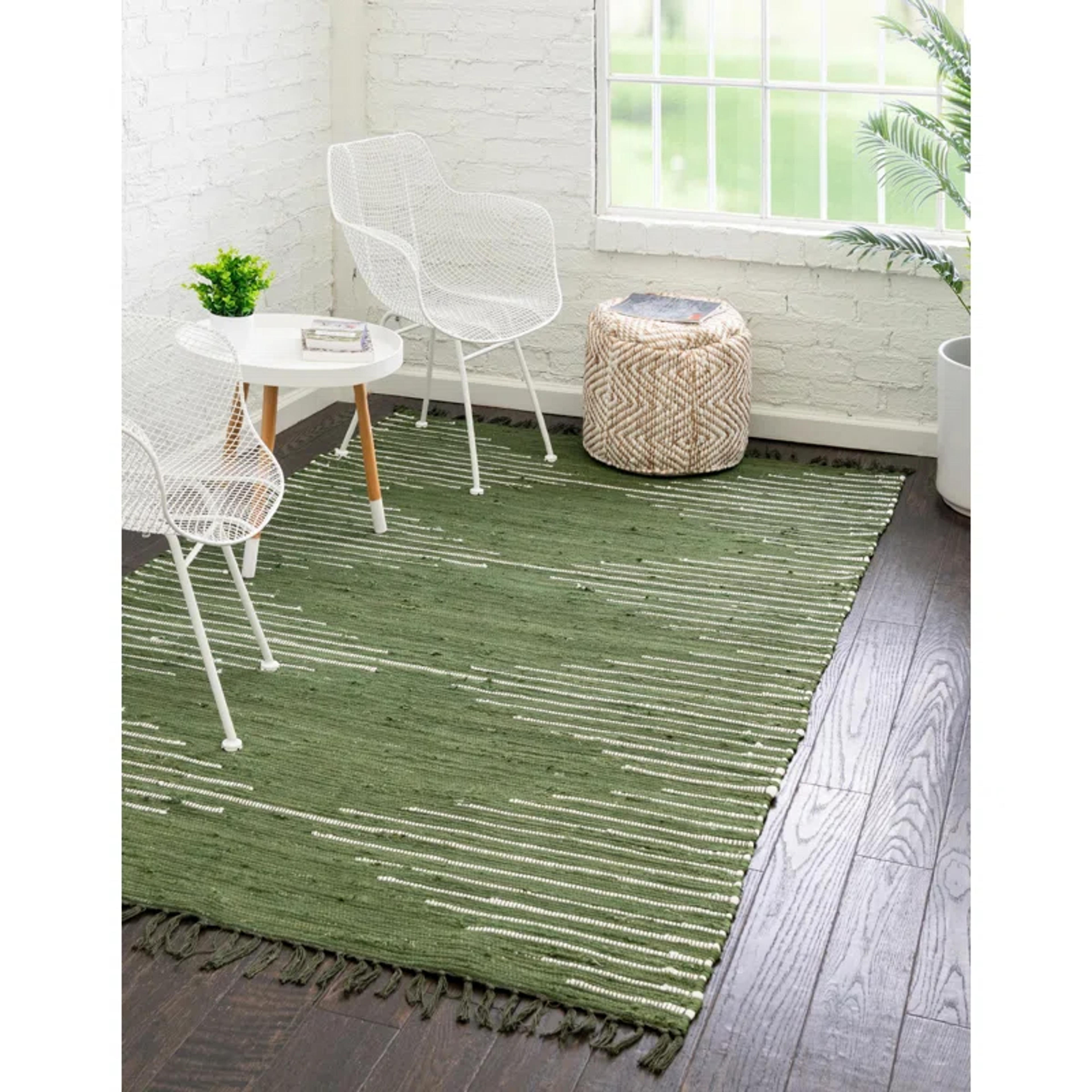 Steelside™ Justice Flatweave Cotton Geometric Rug & Reviews | Wayfair