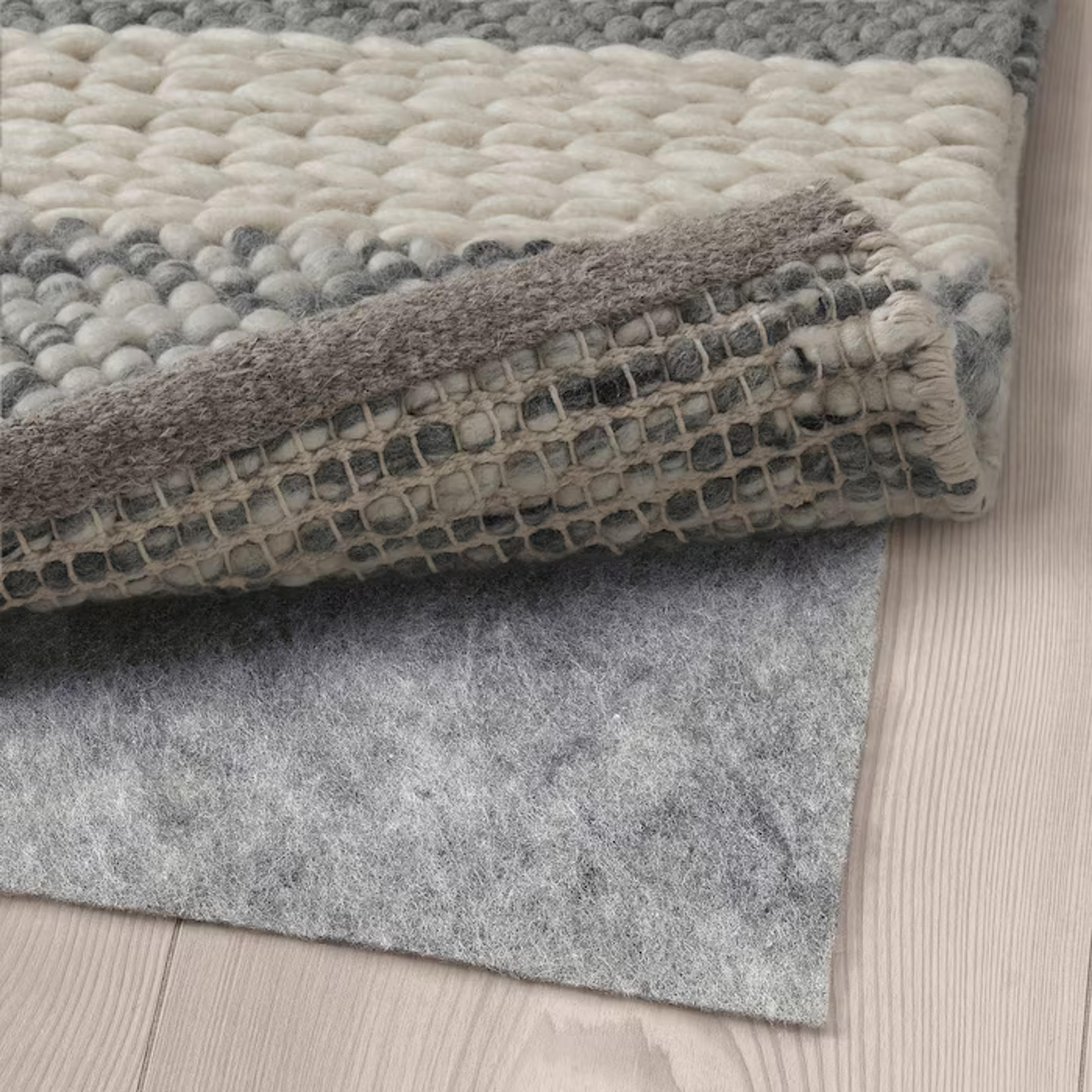 HOLMSTRUP Rug, handmade, gray - IKEA