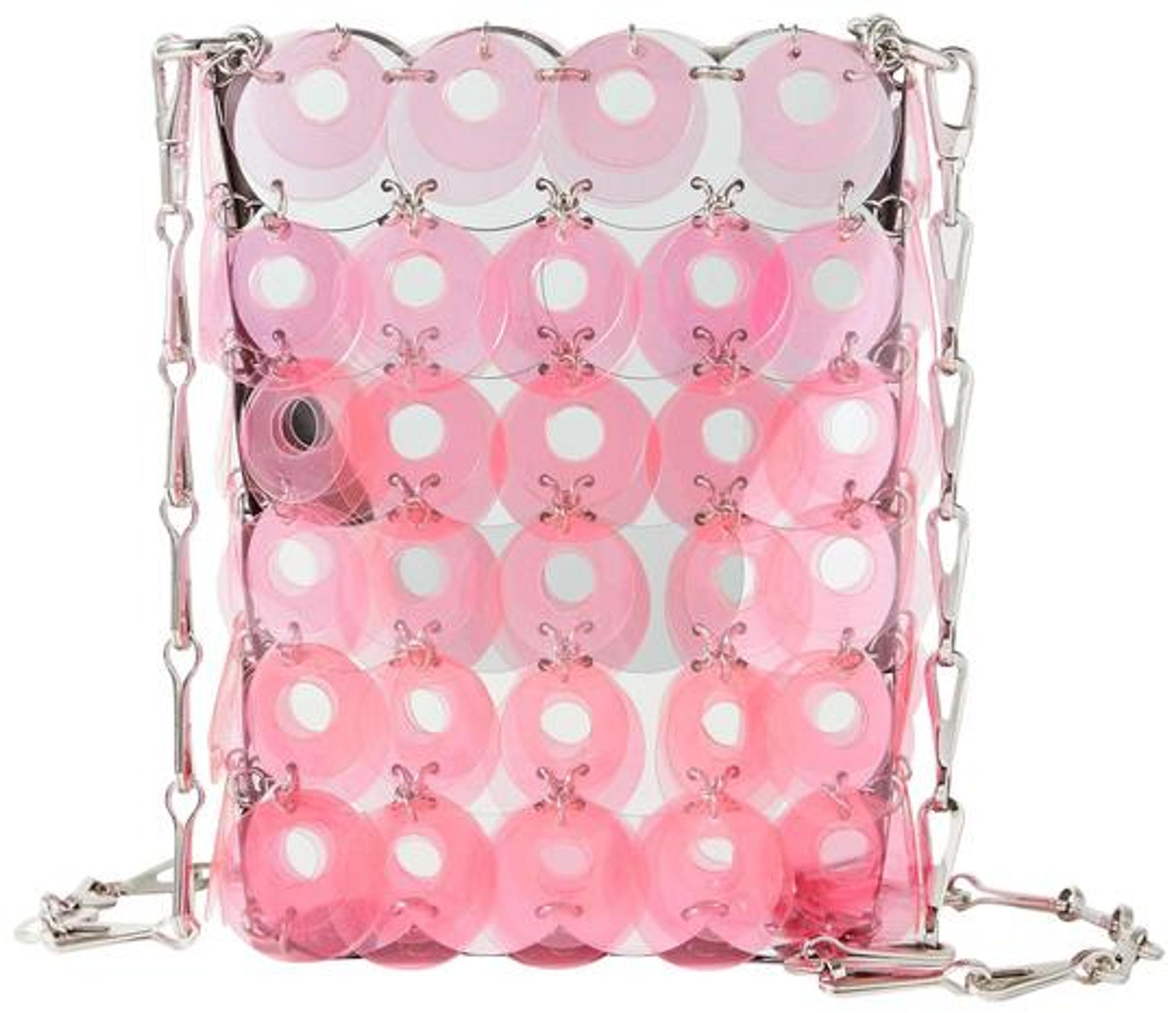 paco rabanne Sparkle Mini Paillette-embellished Pink Faux Leather Shoulder Bag Listed By LUOLUO - Tradesy