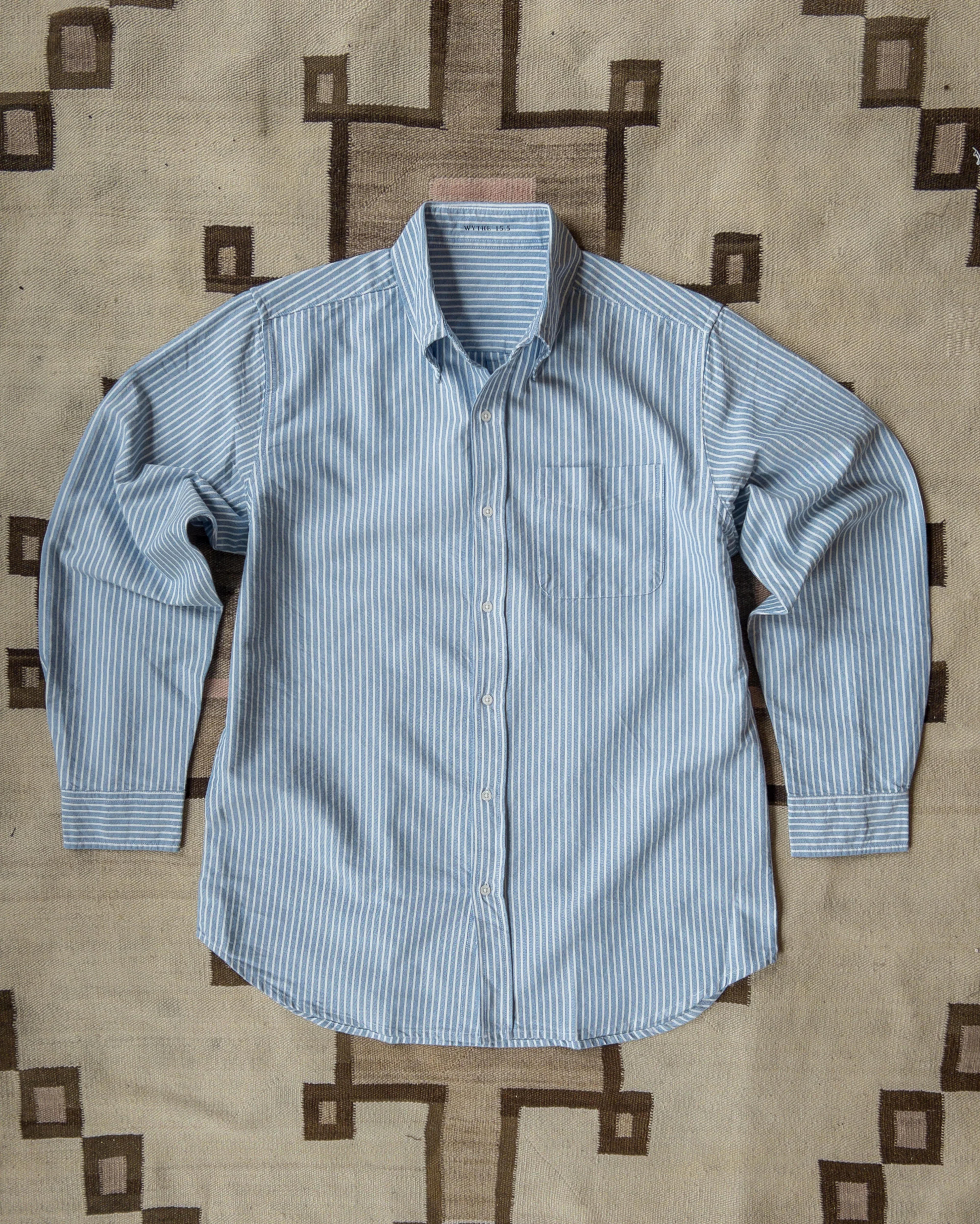 *NEW* Oxford Cloth Button Down - Blue and White Stripe – Wythe New York