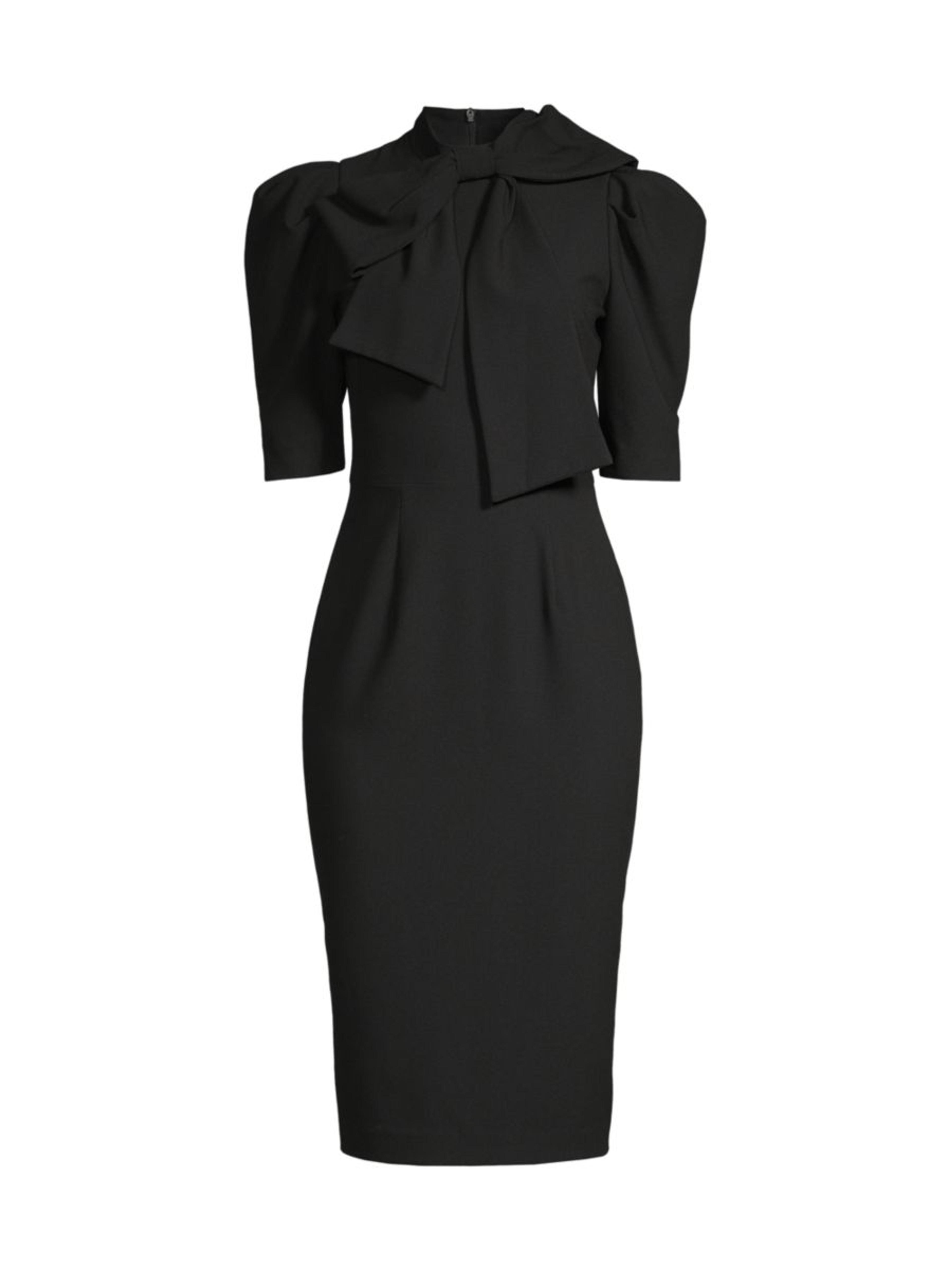 Shop Black Halo Ara Bow-Neck Sheath Dress | Saks Fifth Avenue