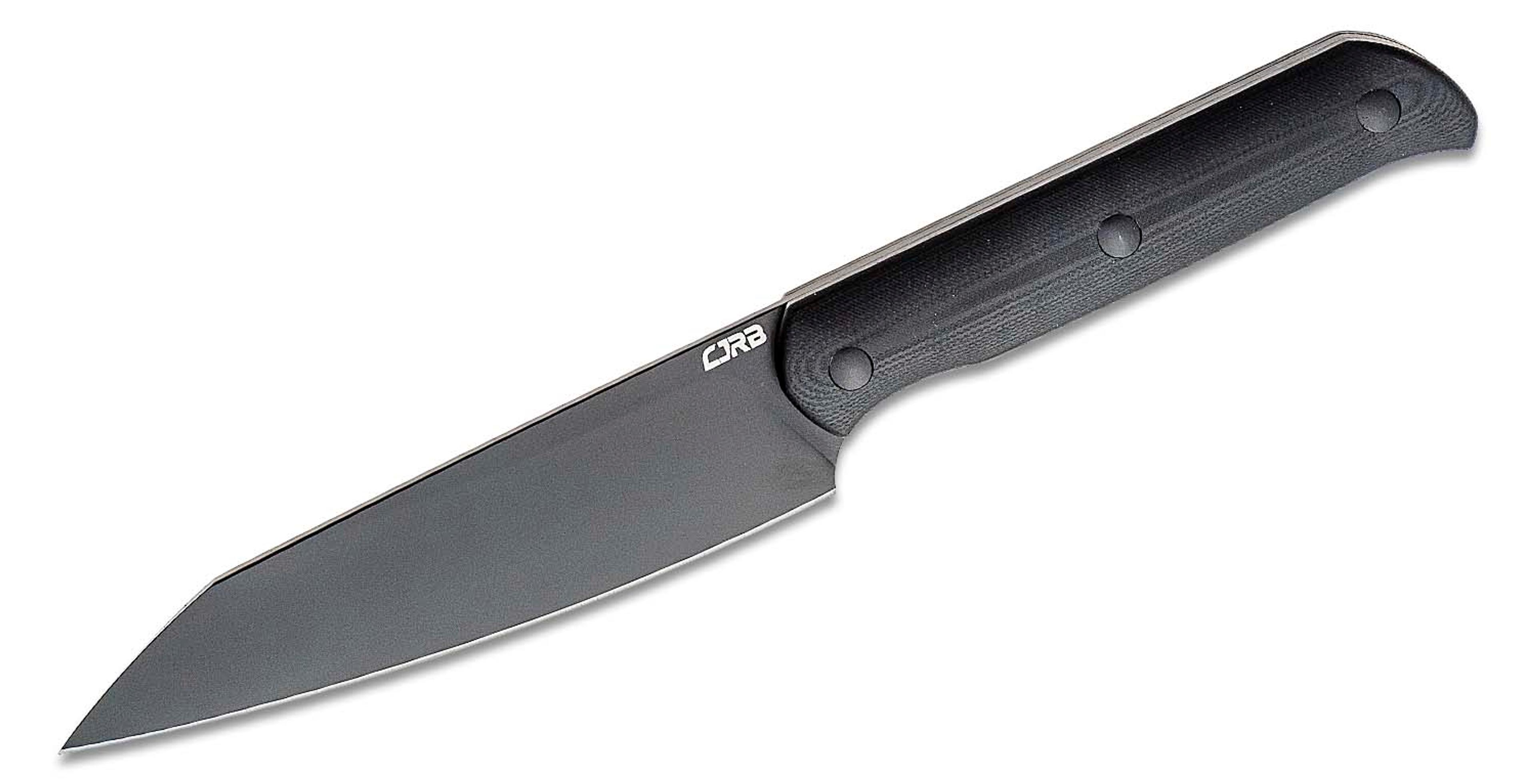 CJRB Cutlery Silax Fixed Blade Knife 5.11" AR-RPM9 Black PVD Modified Wharncliffe, Black G10 Handles, Kydex Sheath - KnifeCenter - J1921B-BBK