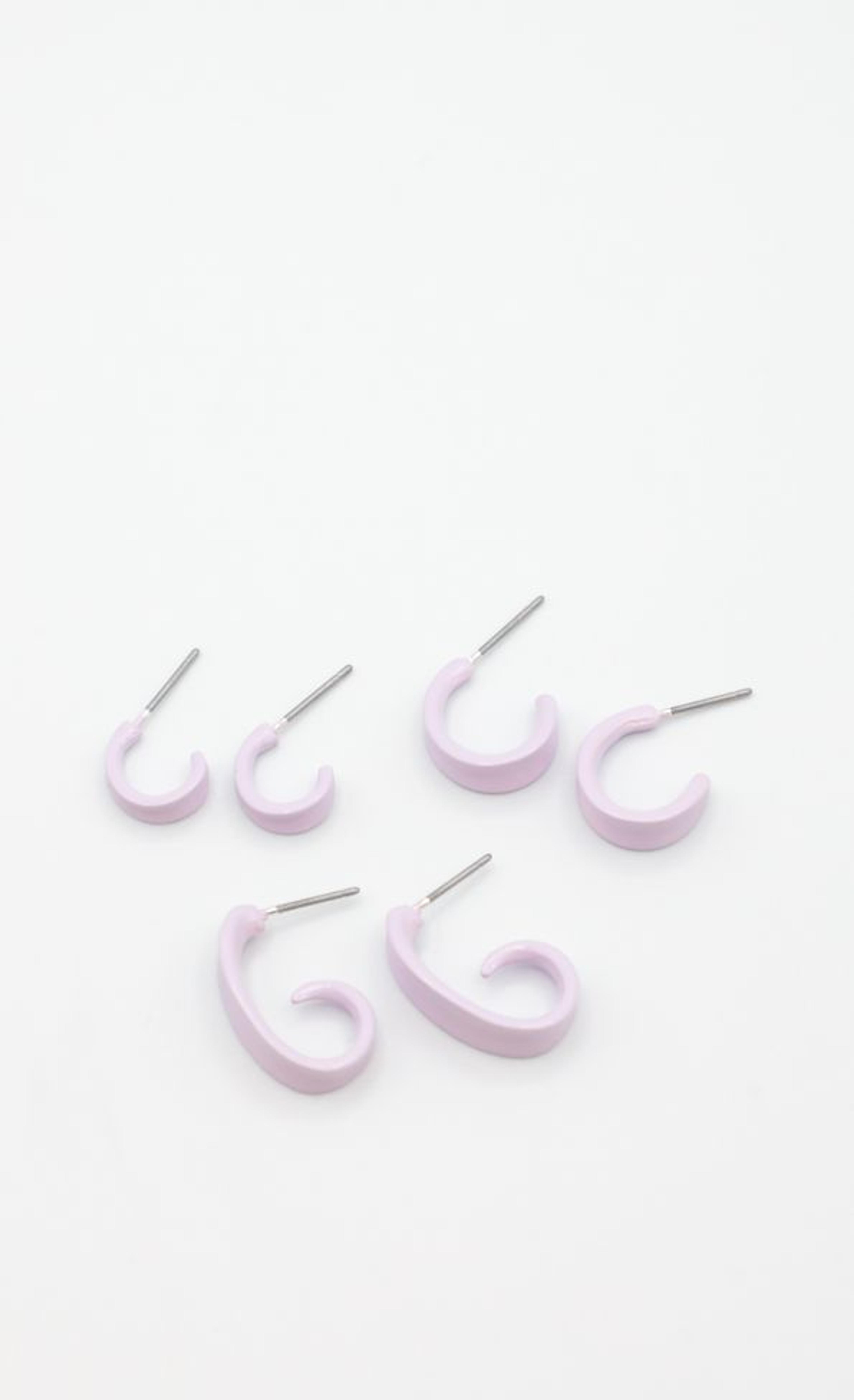 Earrings > Talk Of The Town Earring Set in Purple